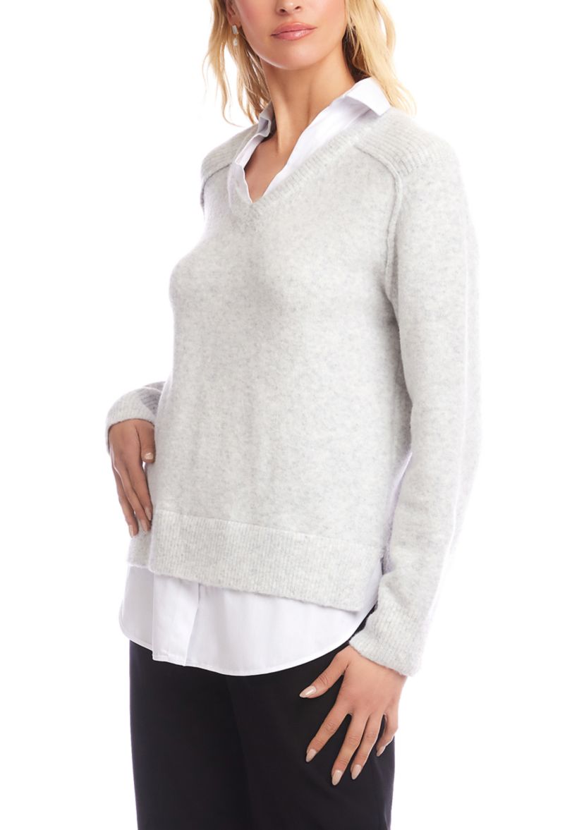 Petite Gift Layered Sweater 