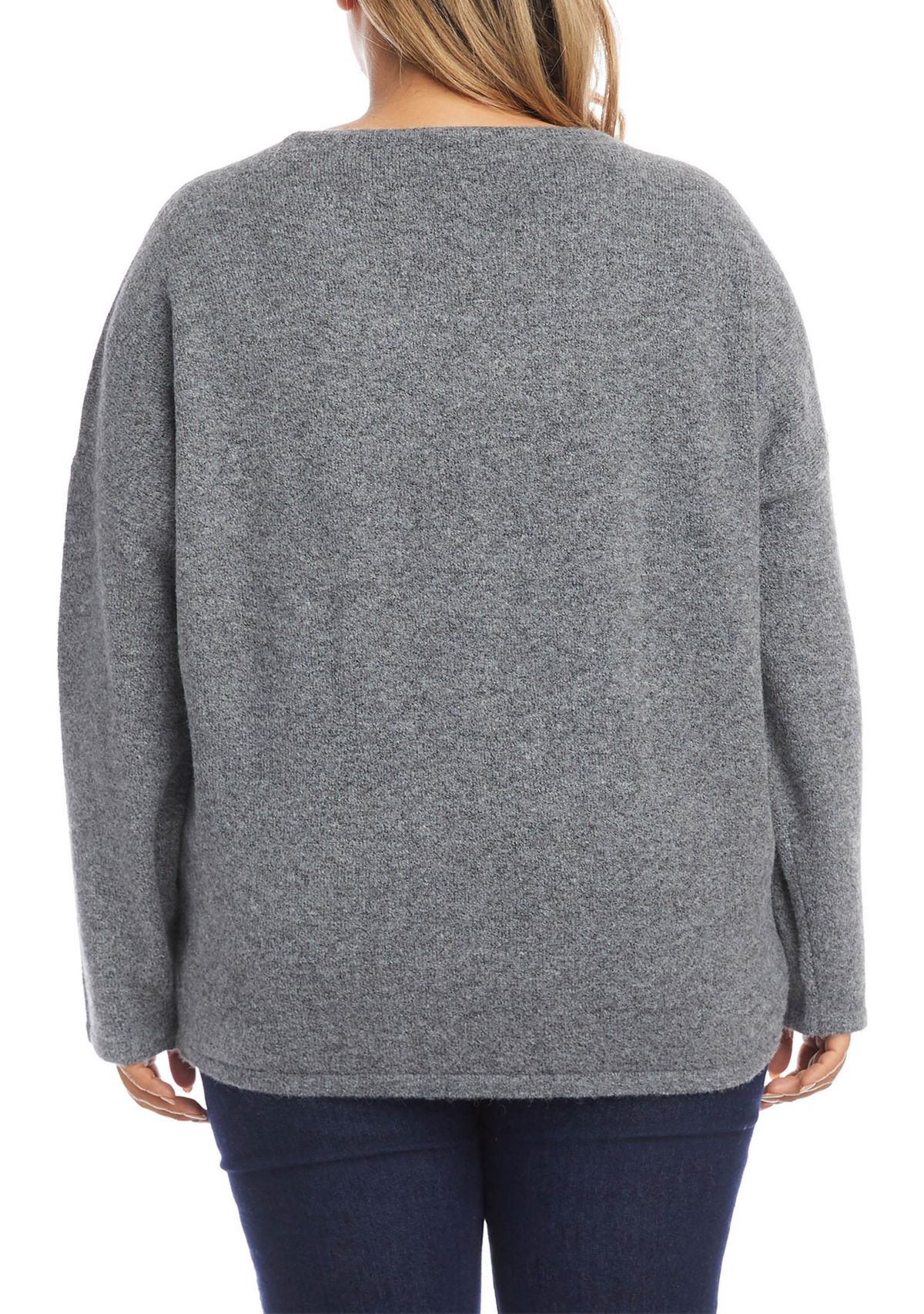 Plus Size V-Neck Relaxed Fit Sweater