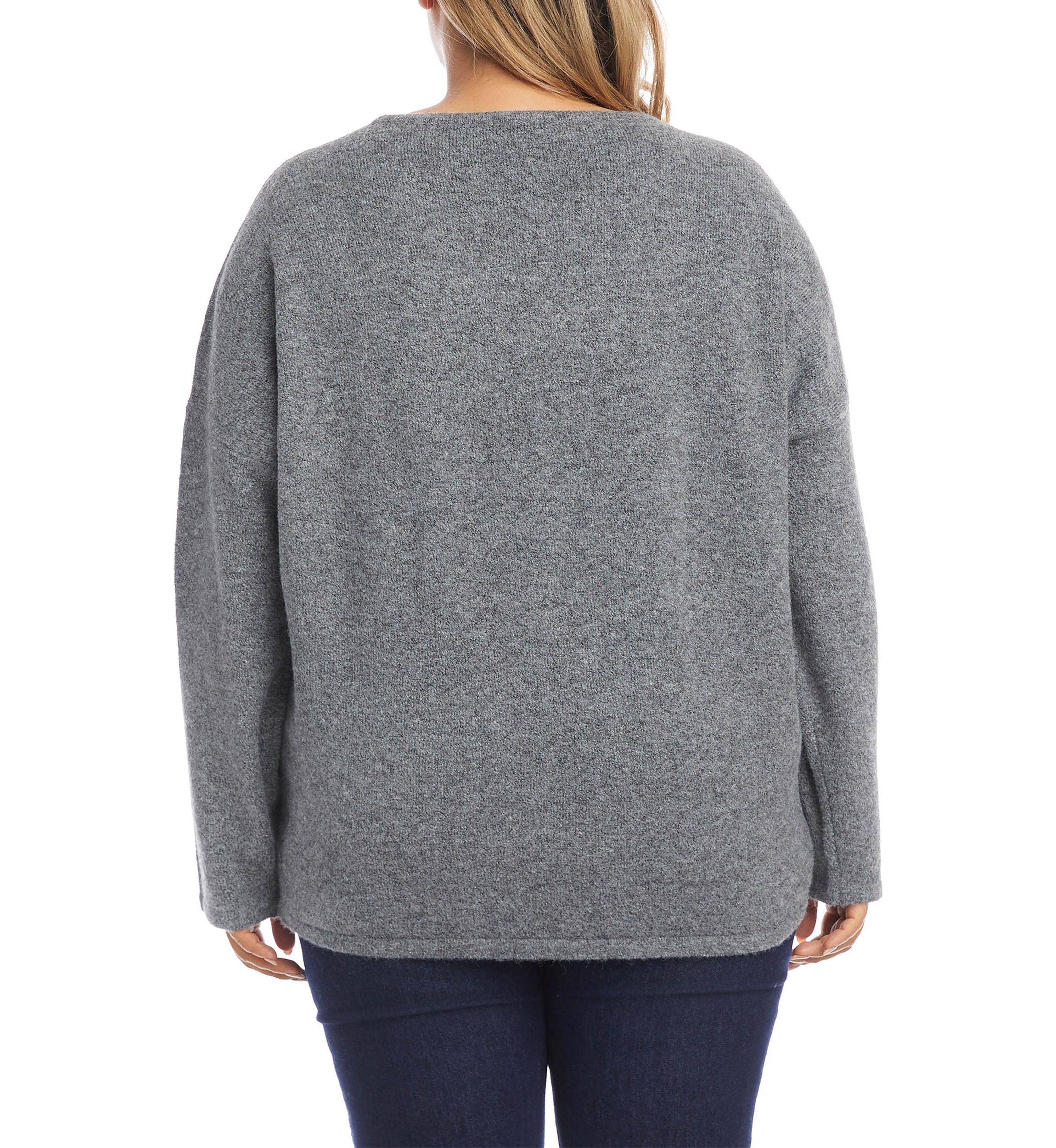 Plus Size V-Neck Relaxed Fit Sweater