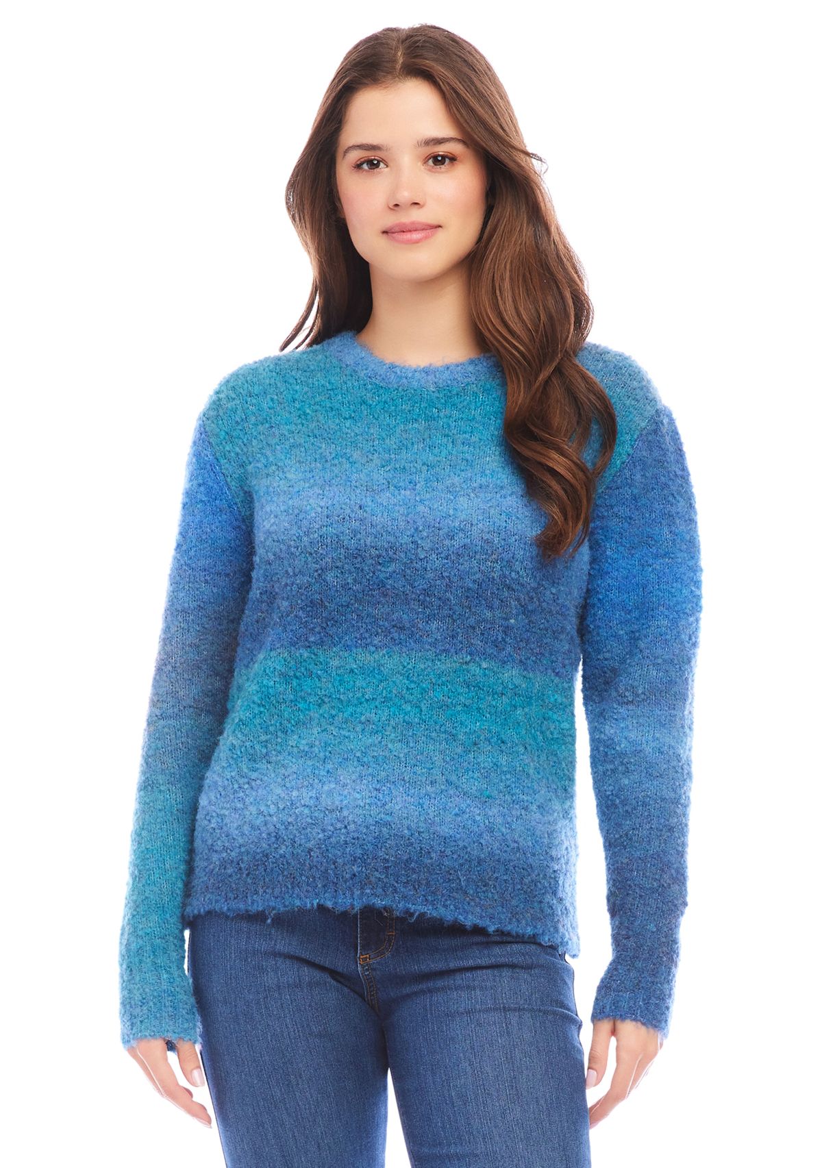 Womens Ombré Boucle Sweater