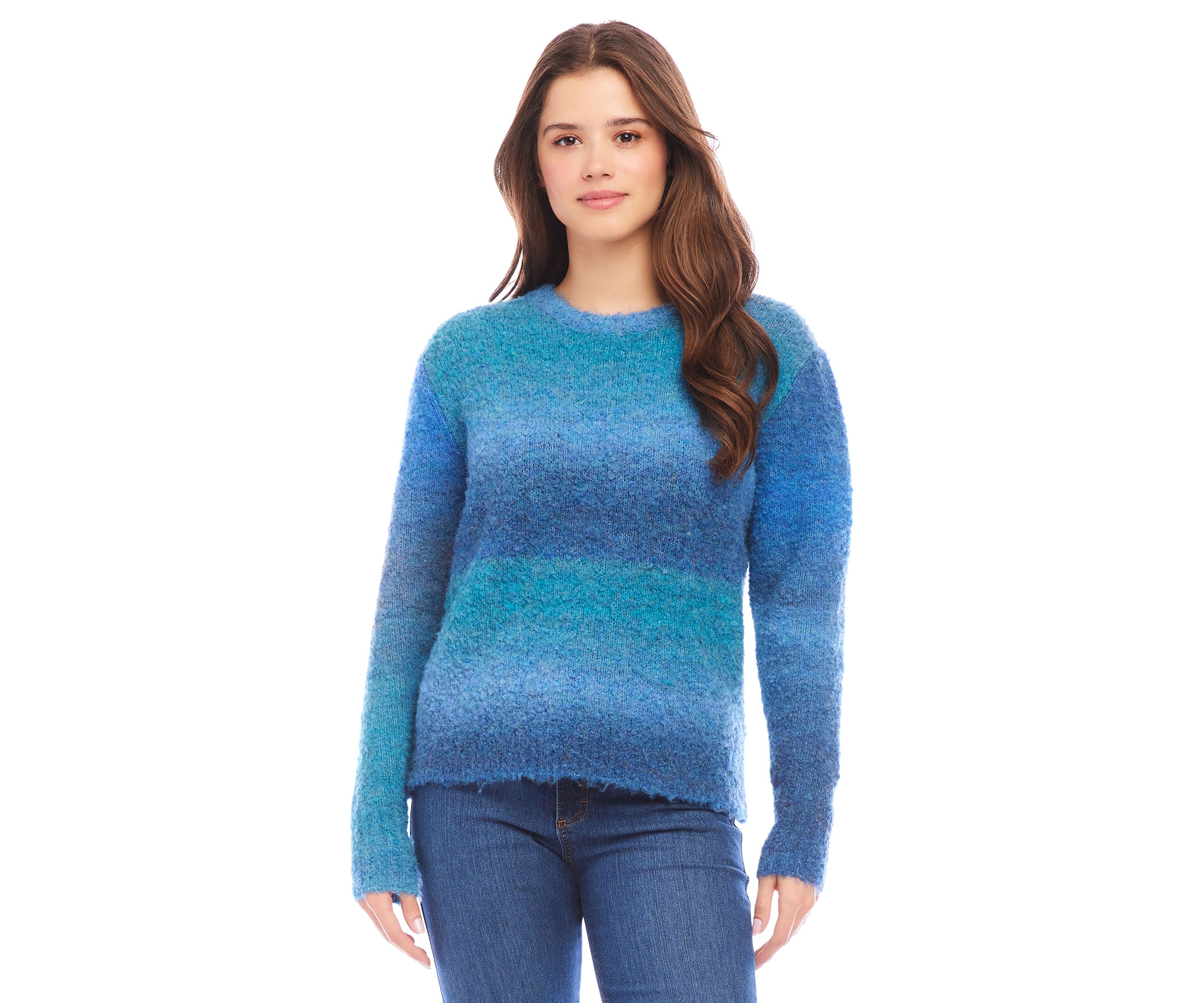 Womens Ombré Boucle Sweater