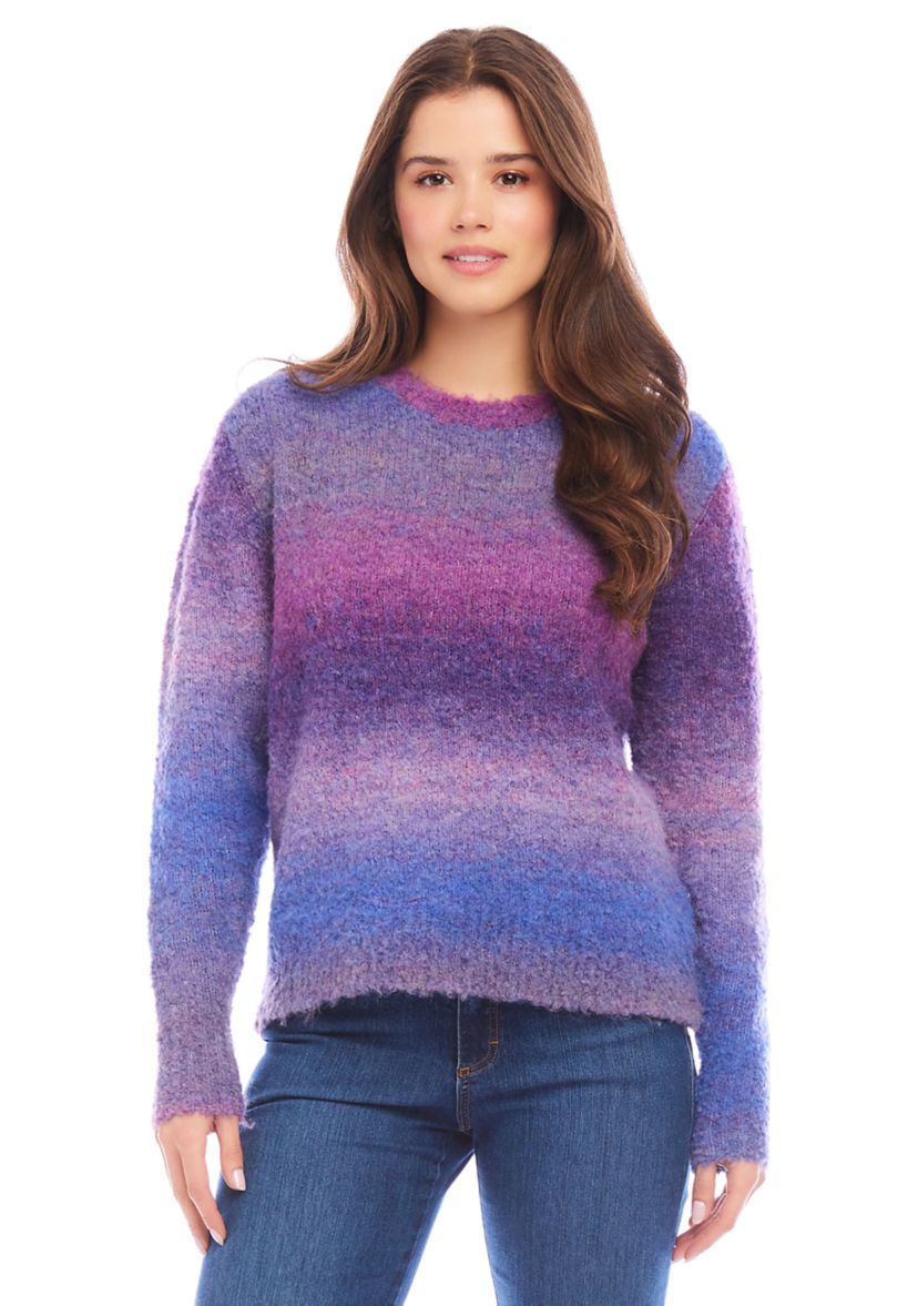 Womens Ombré Boucle Sweater