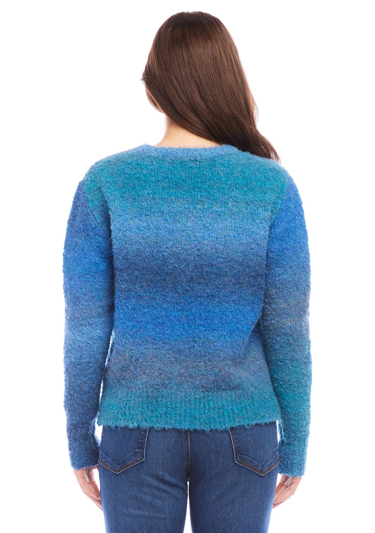 Womens Ombré Boucle Sweater