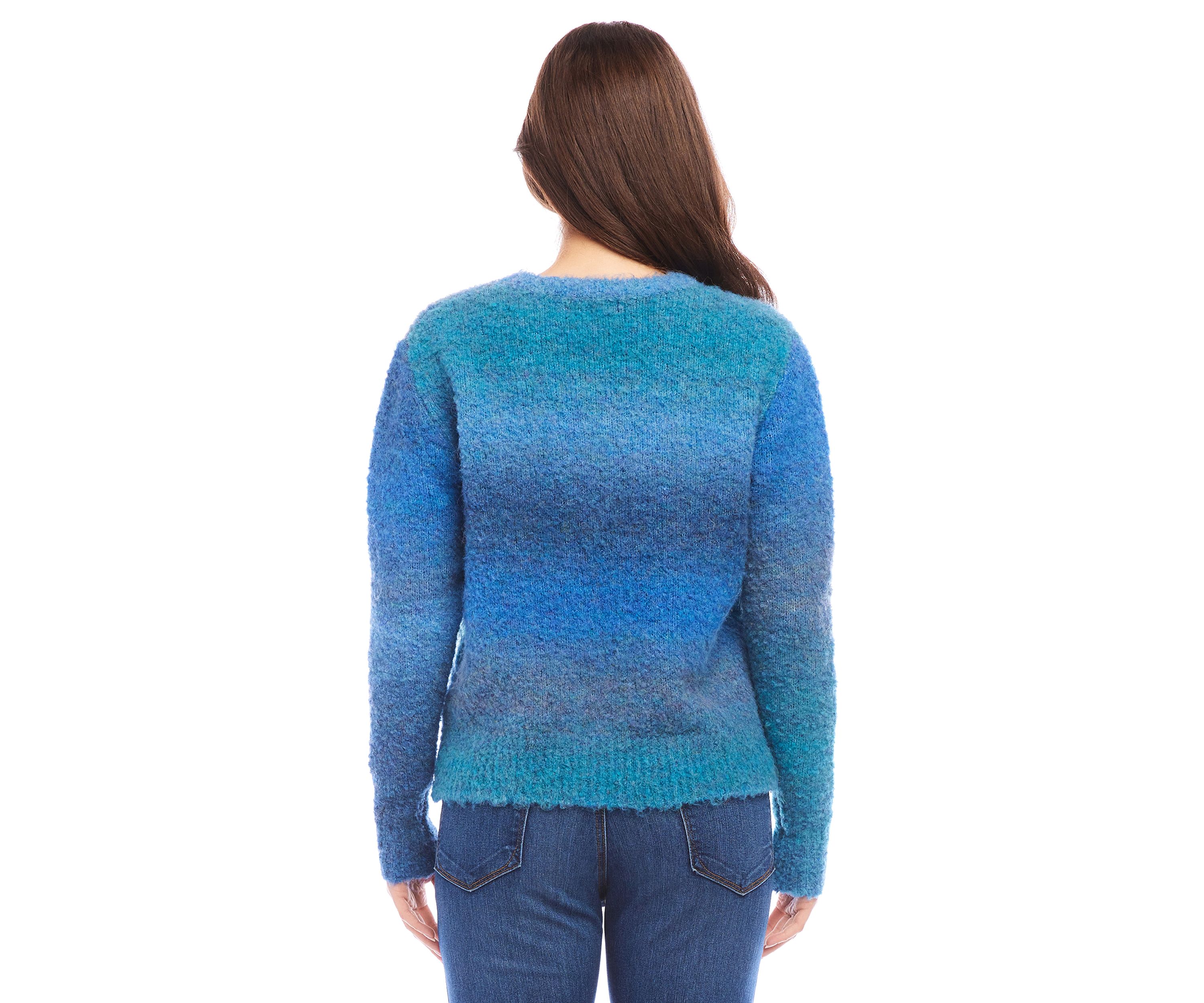 Womens Ombré Boucle Sweater