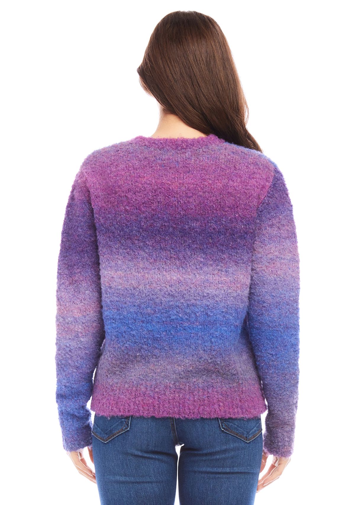 Womens Ombré Boucle Sweater