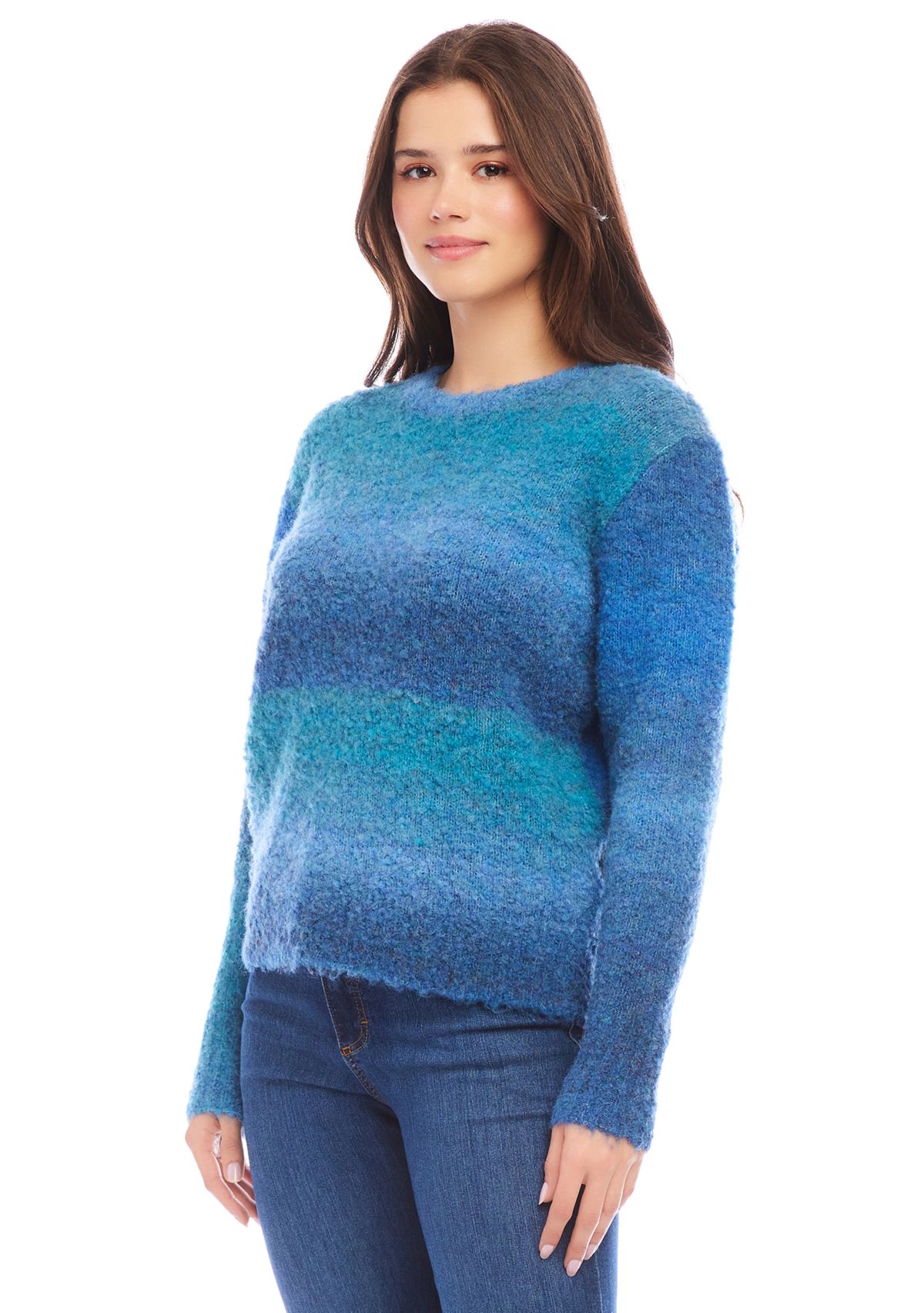 Womens Ombré Boucle Sweater