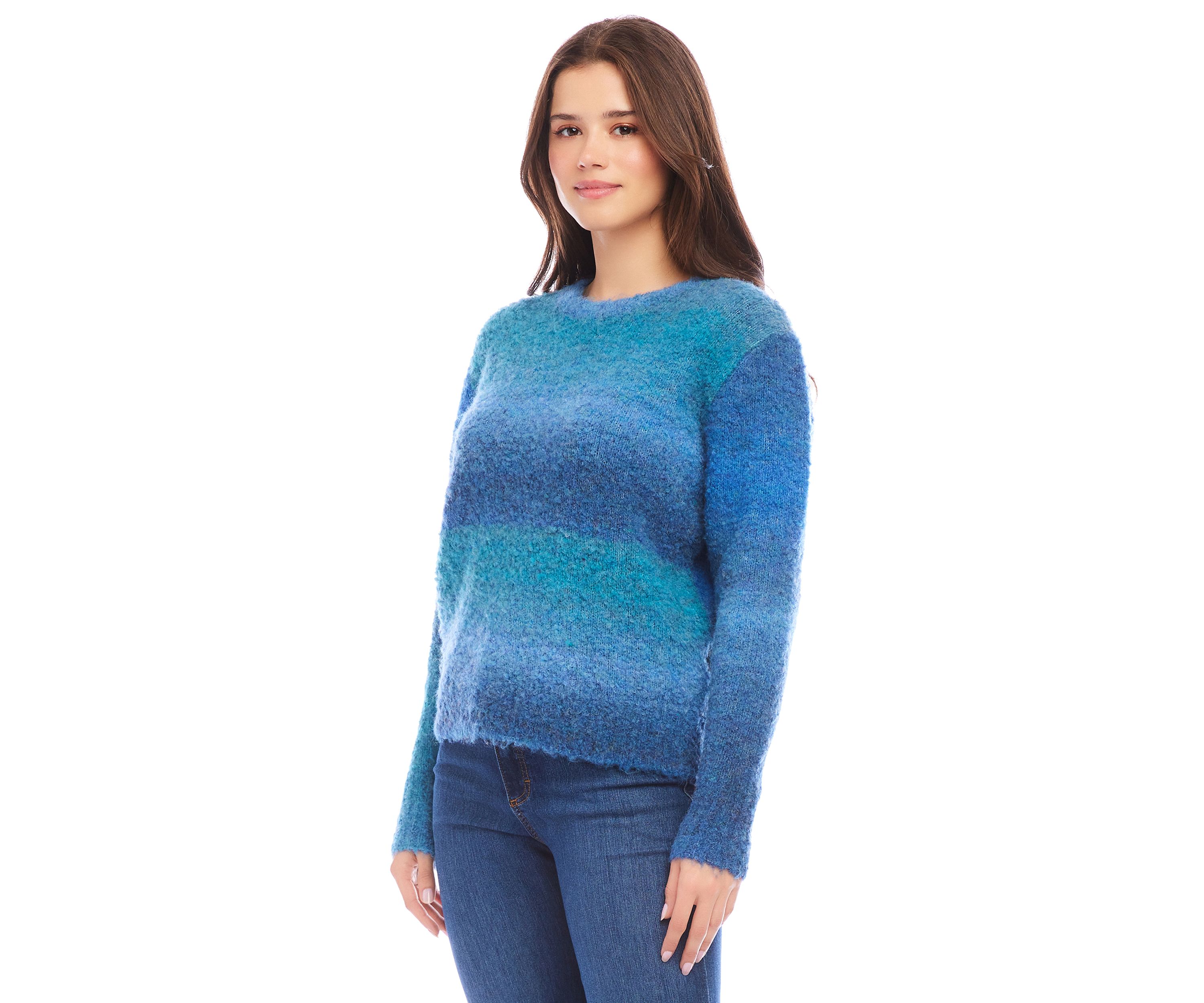 Womens Ombré Boucle Sweater
