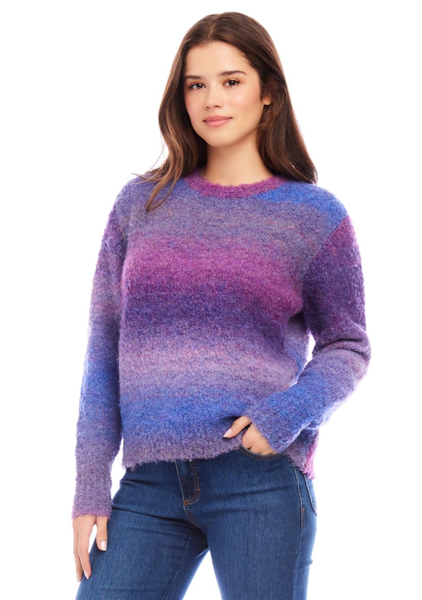 Womens Ombré Boucle Sweater