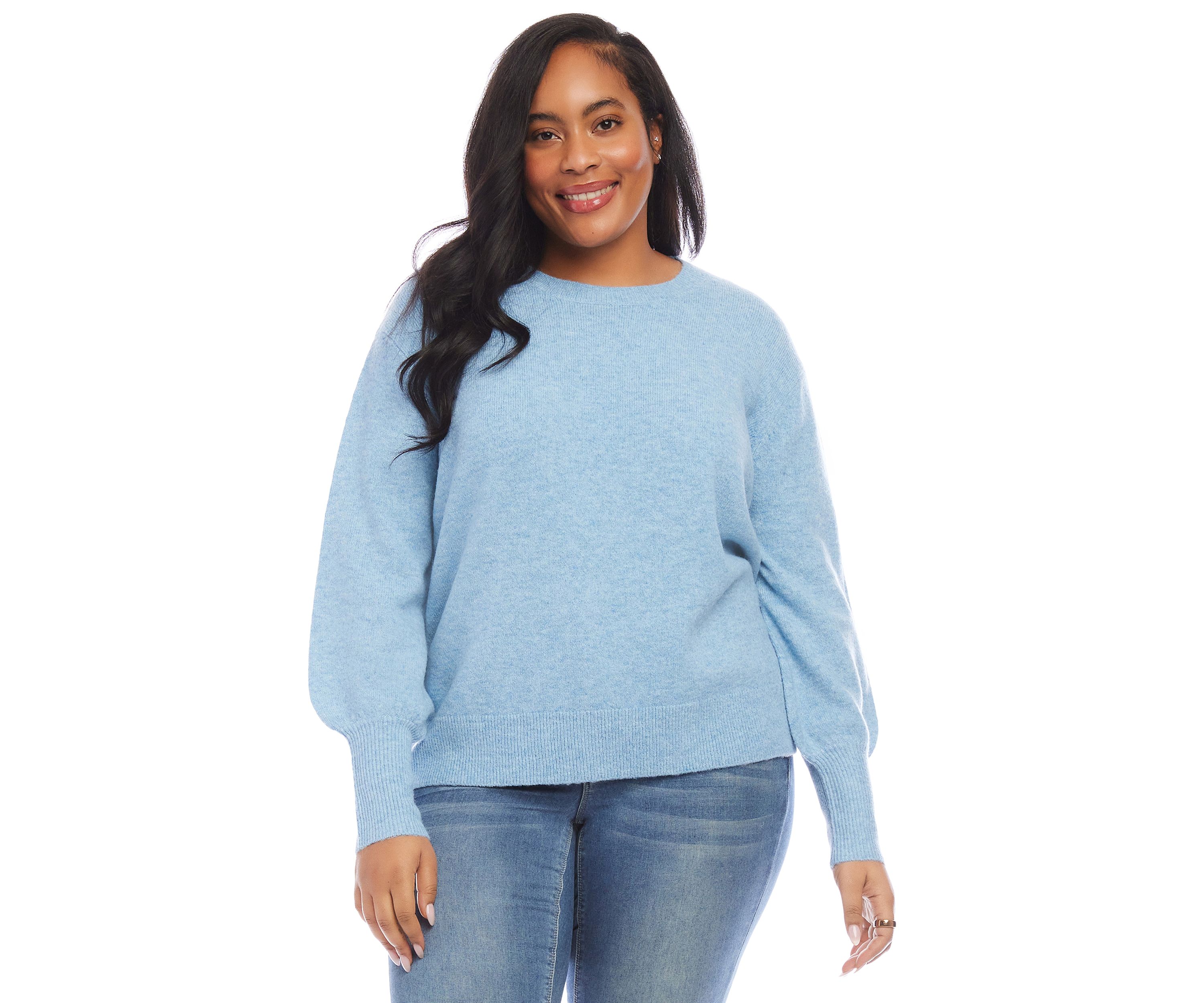 Plus Size Blouson Sleeve Sweater