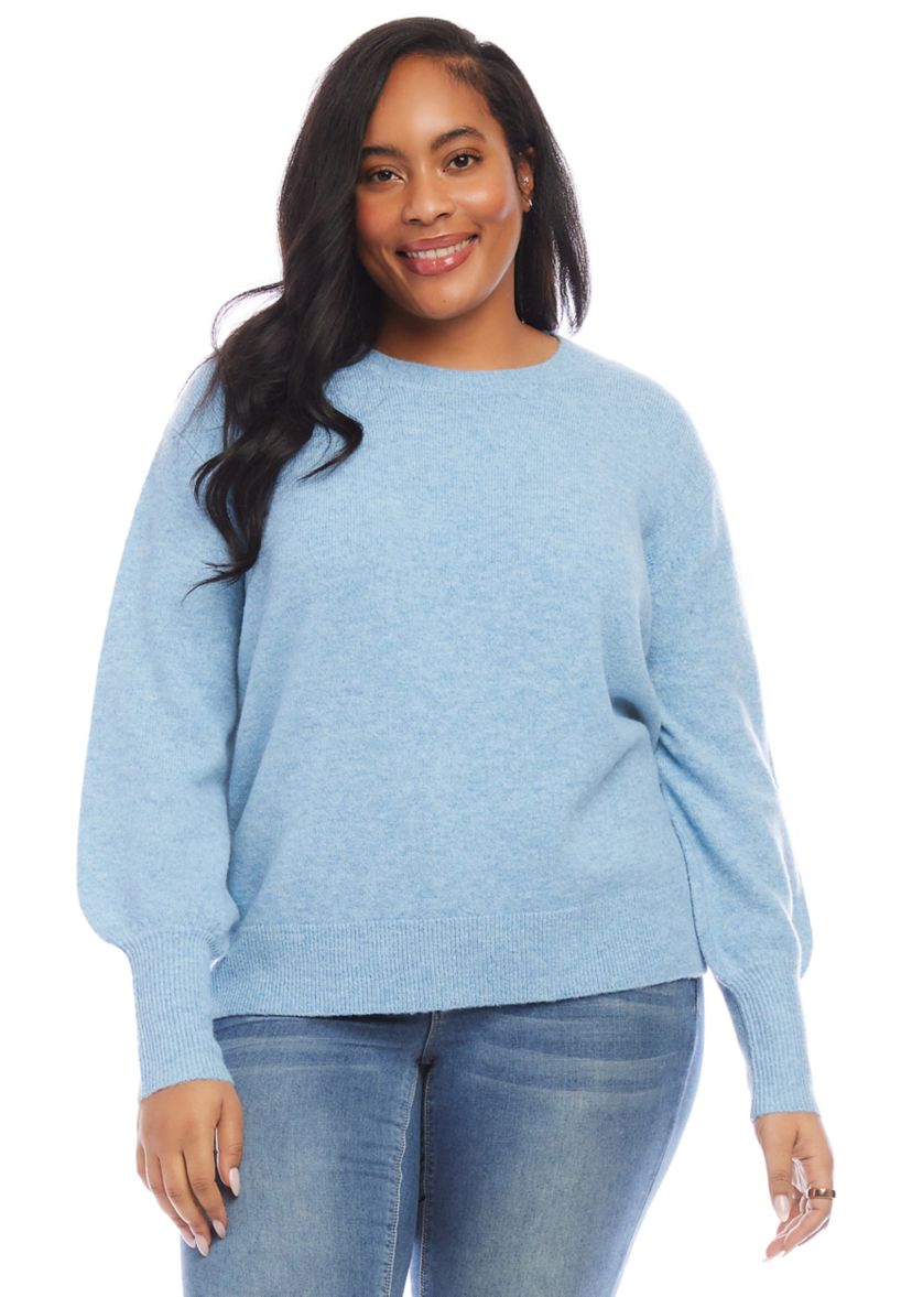 Plus Size Blouson Sleeve Sweater