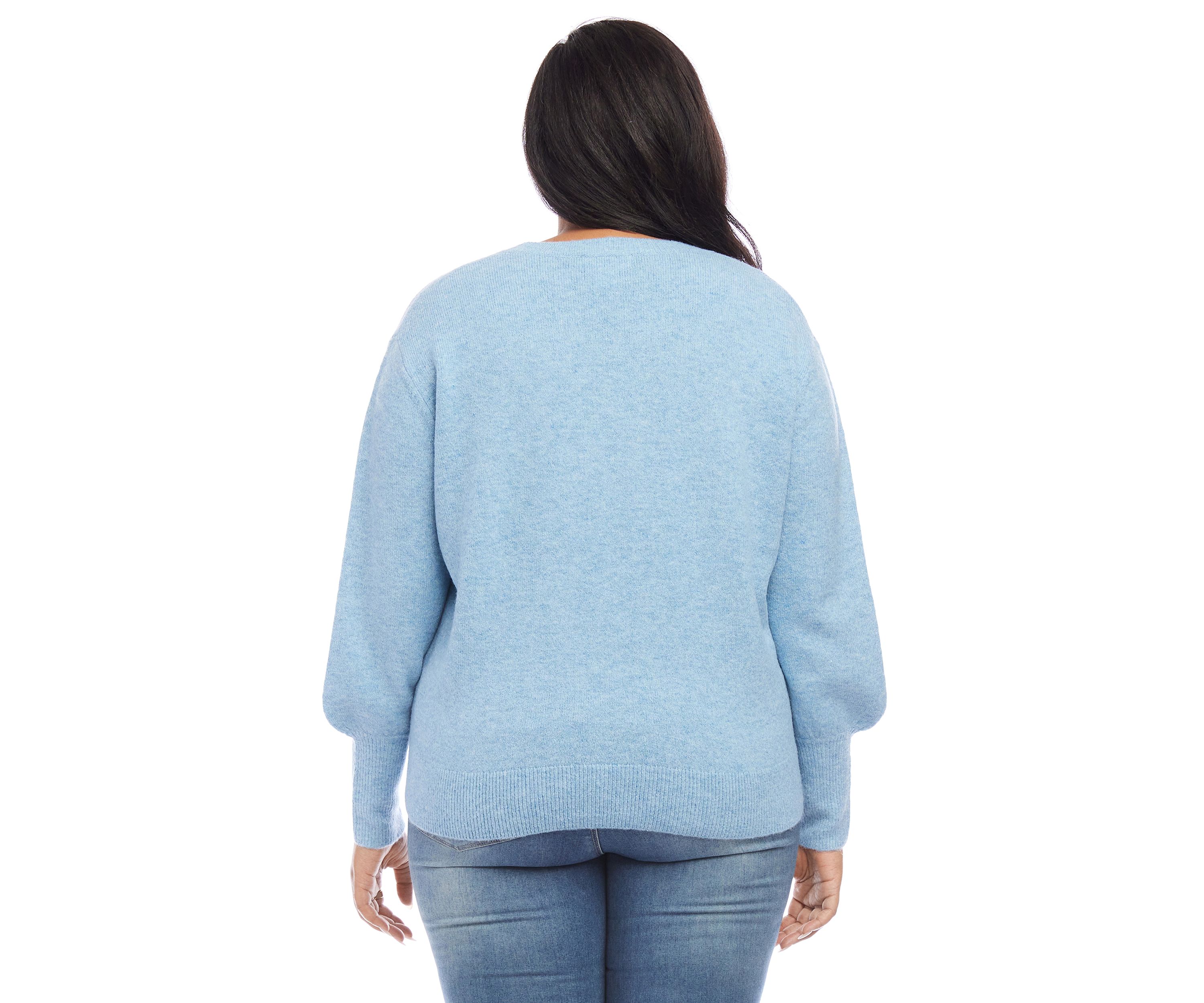 Plus Size Blouson Sleeve Sweater