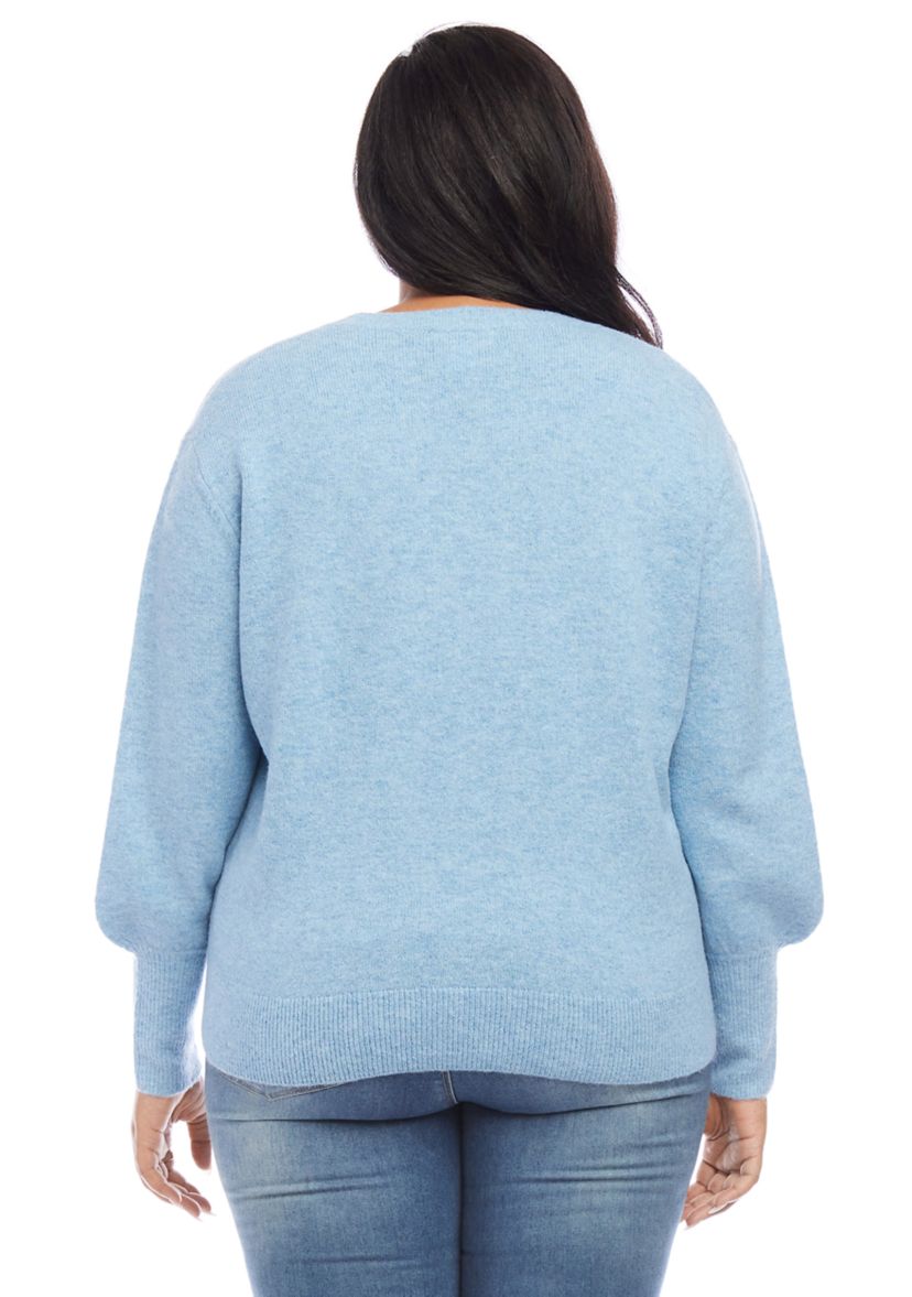 Plus Size Blouson Sleeve Sweater