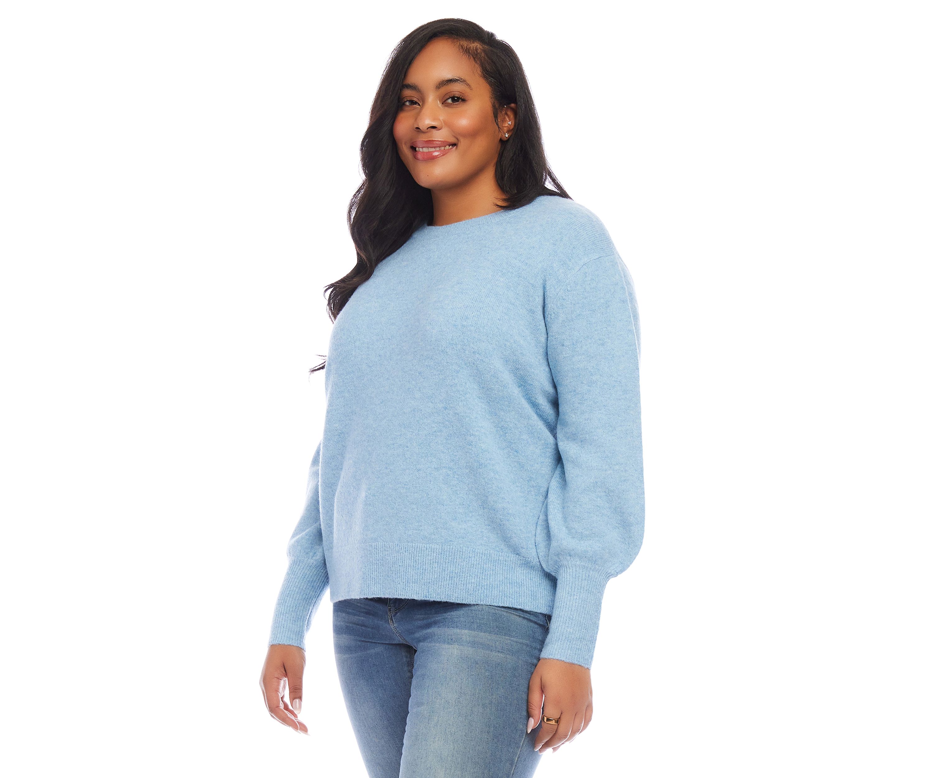 Plus Size Blouson Sleeve Sweater