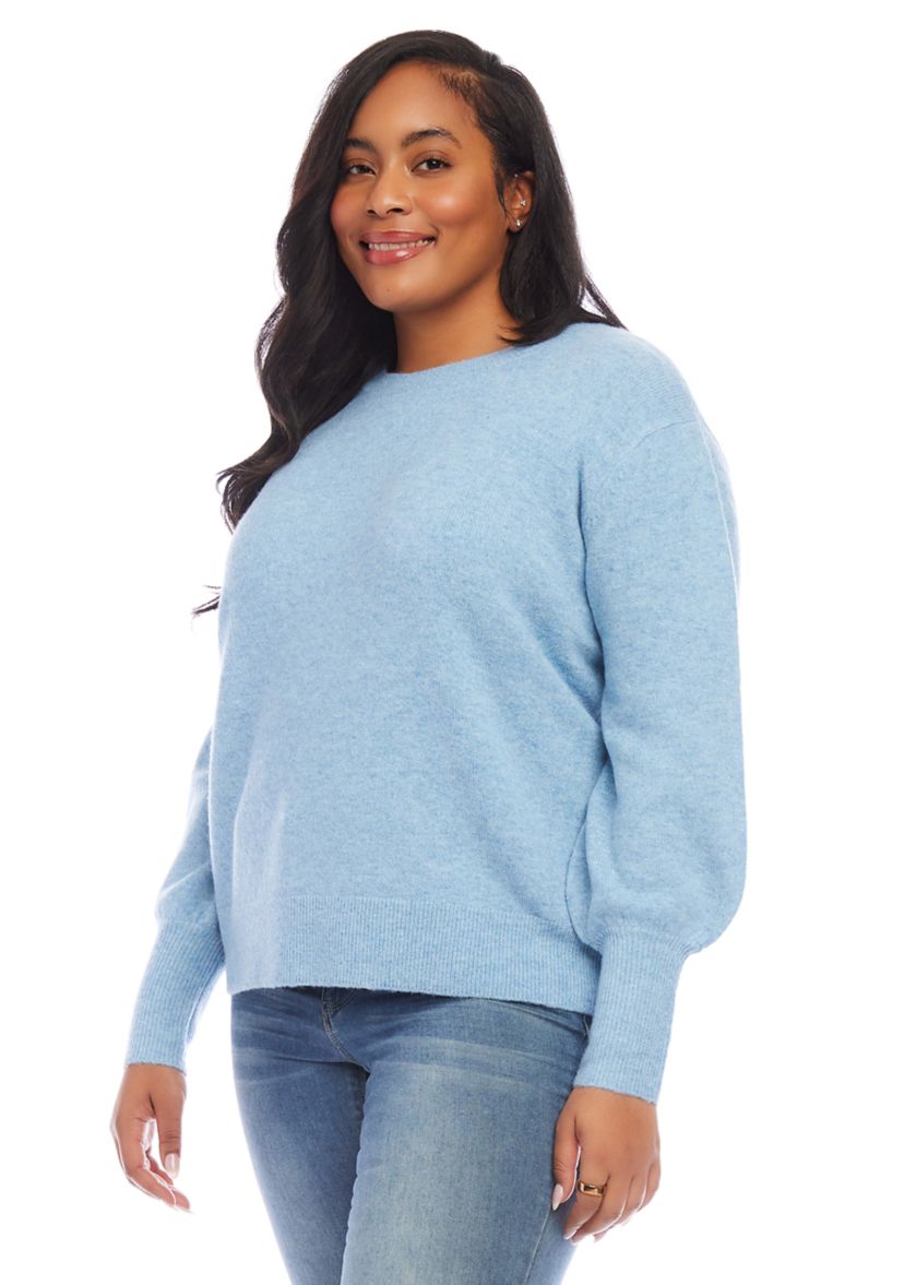 Plus Size Blouson Sleeve Sweater