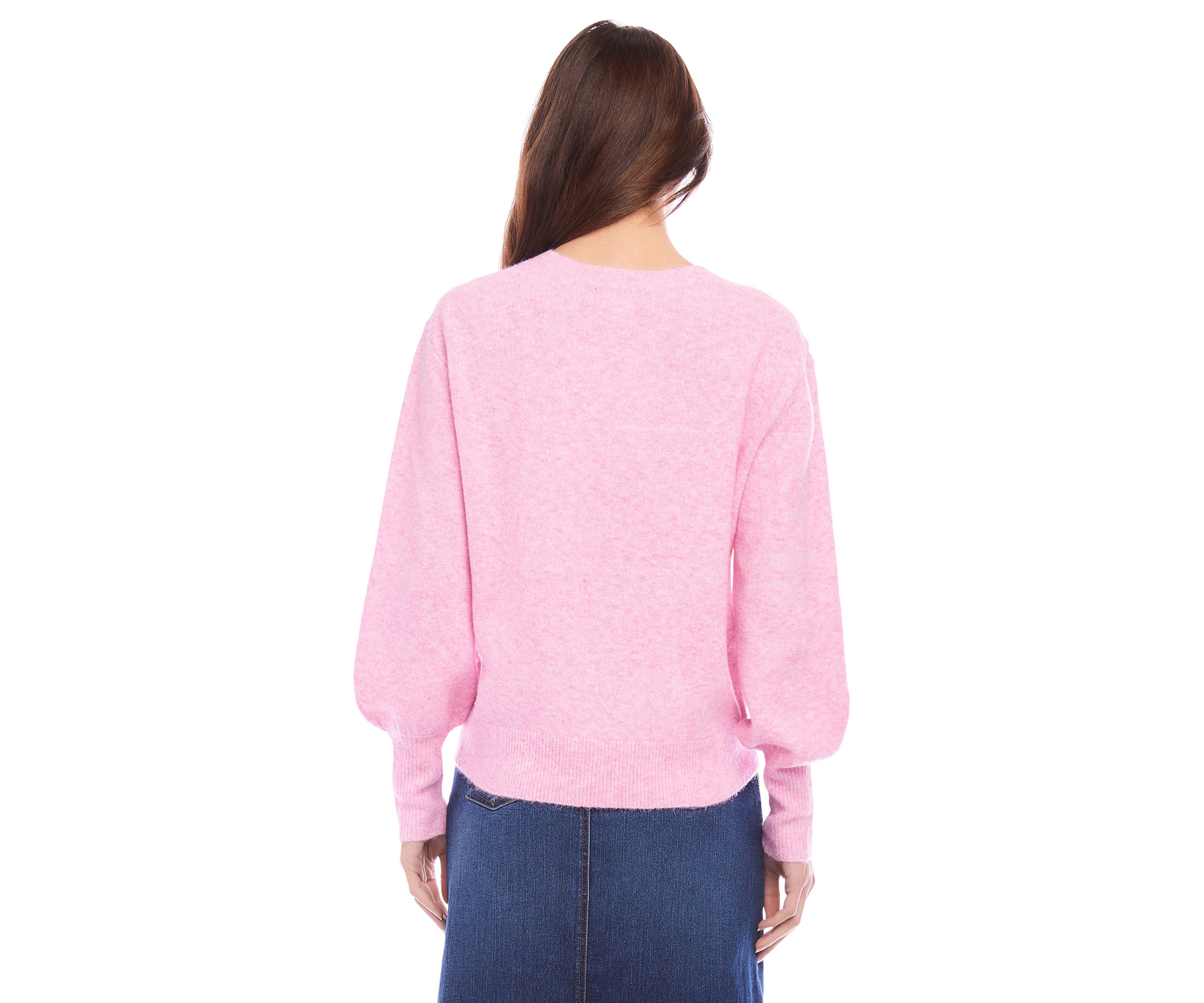 Womens Blouson Sleeve Sweater