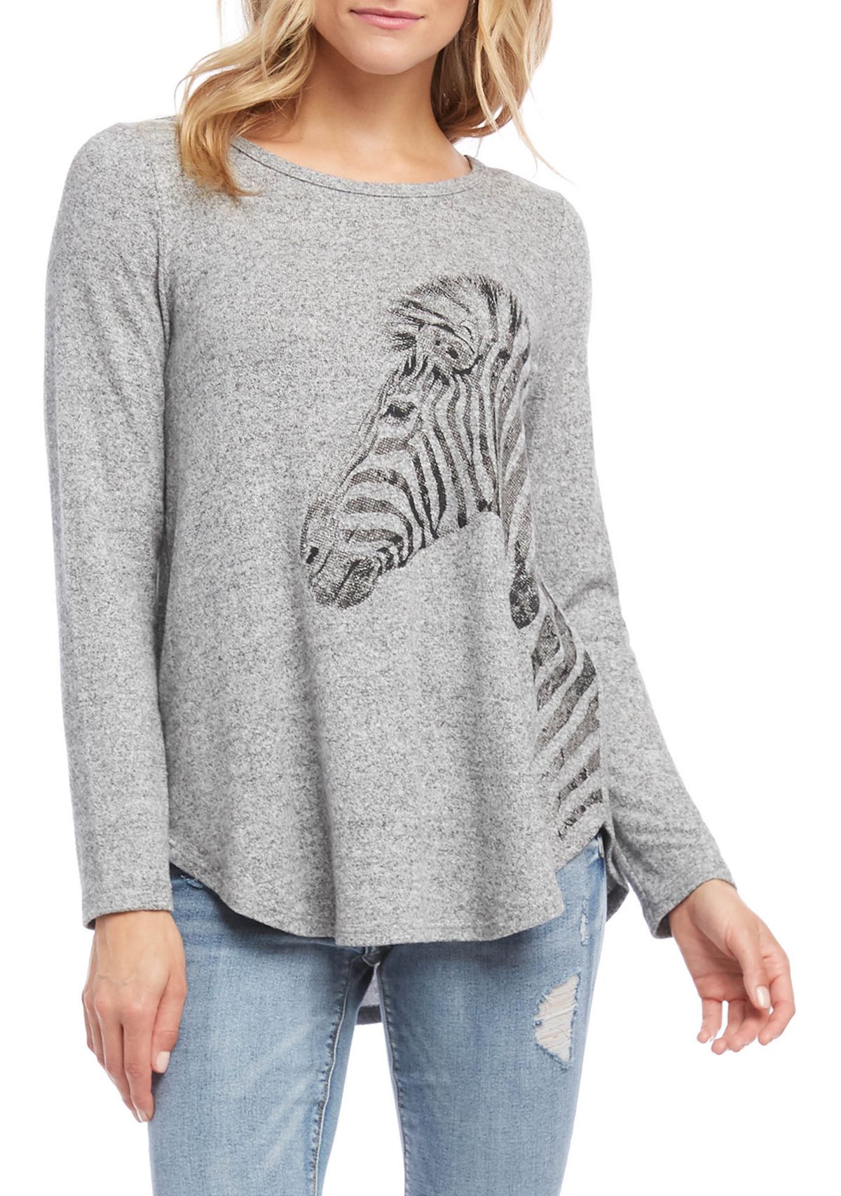 Womens Zebra Print Sweater