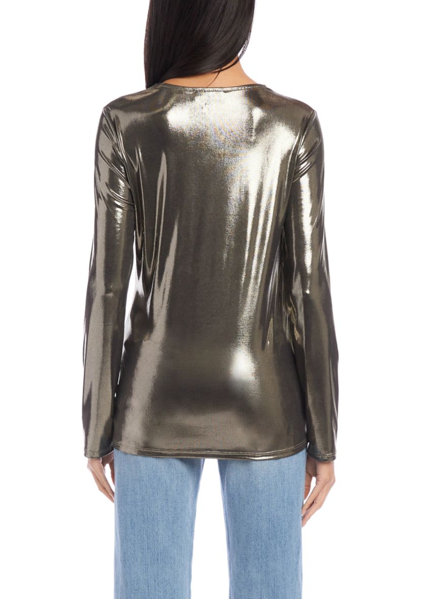 Petite Size Drape Front Top
