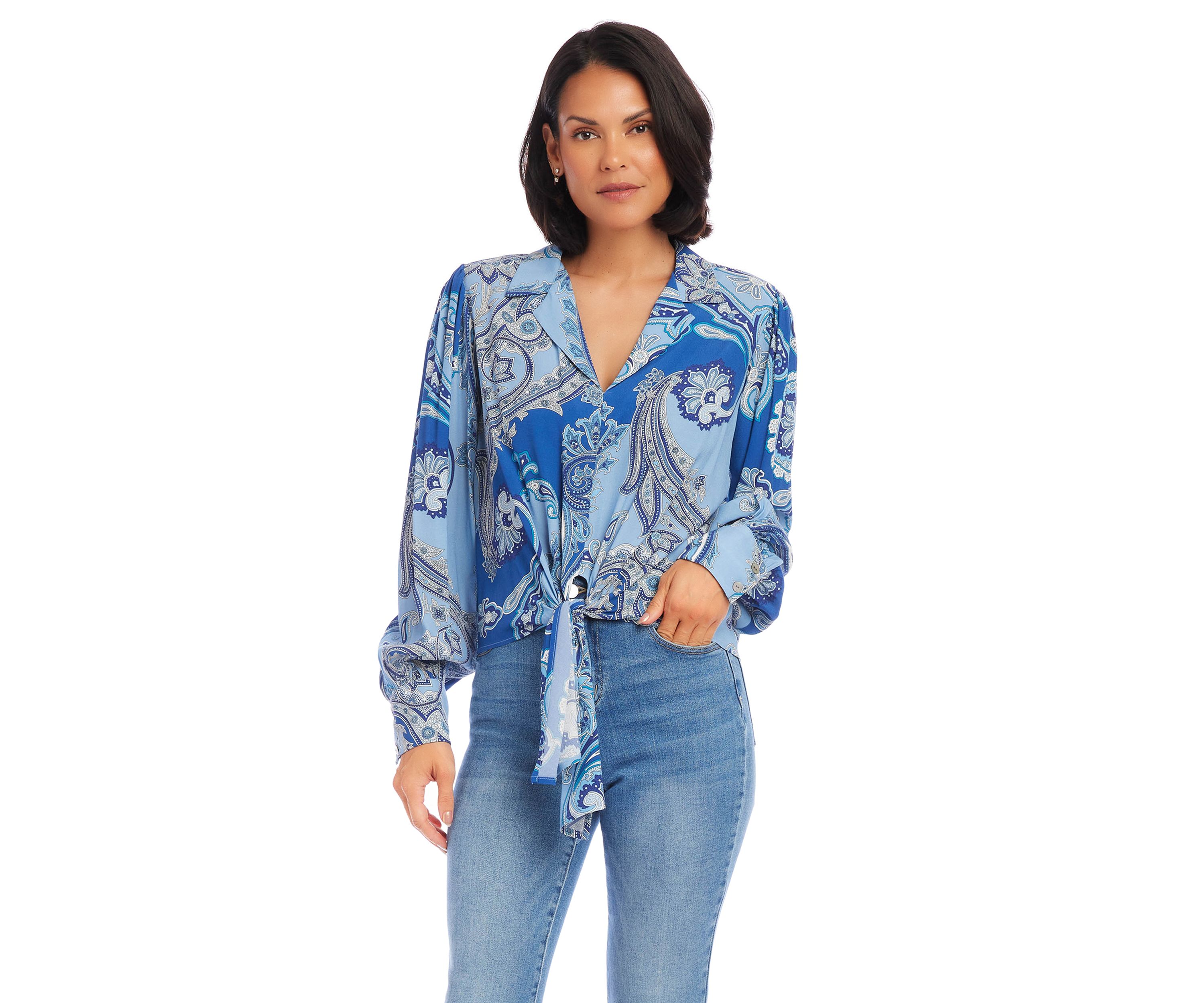 Womens Tie Front Blouse