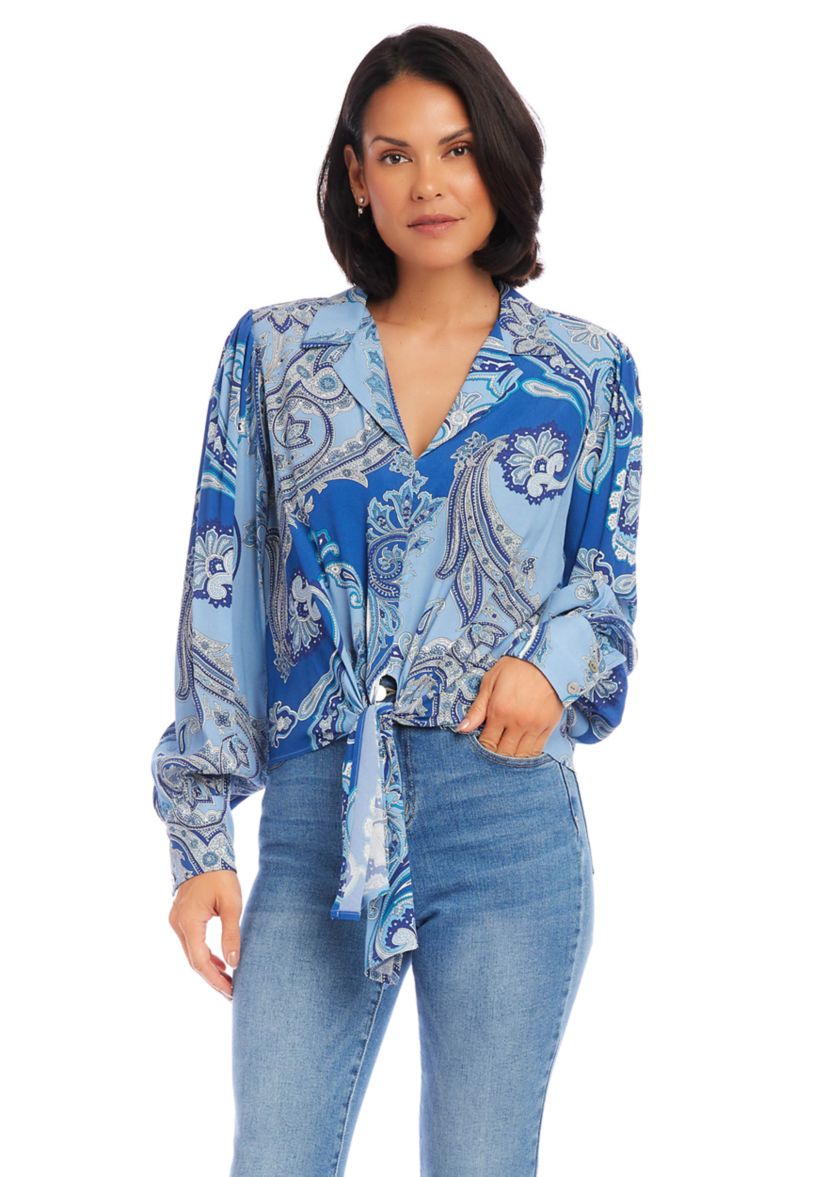 Womens Tie Front Blouse