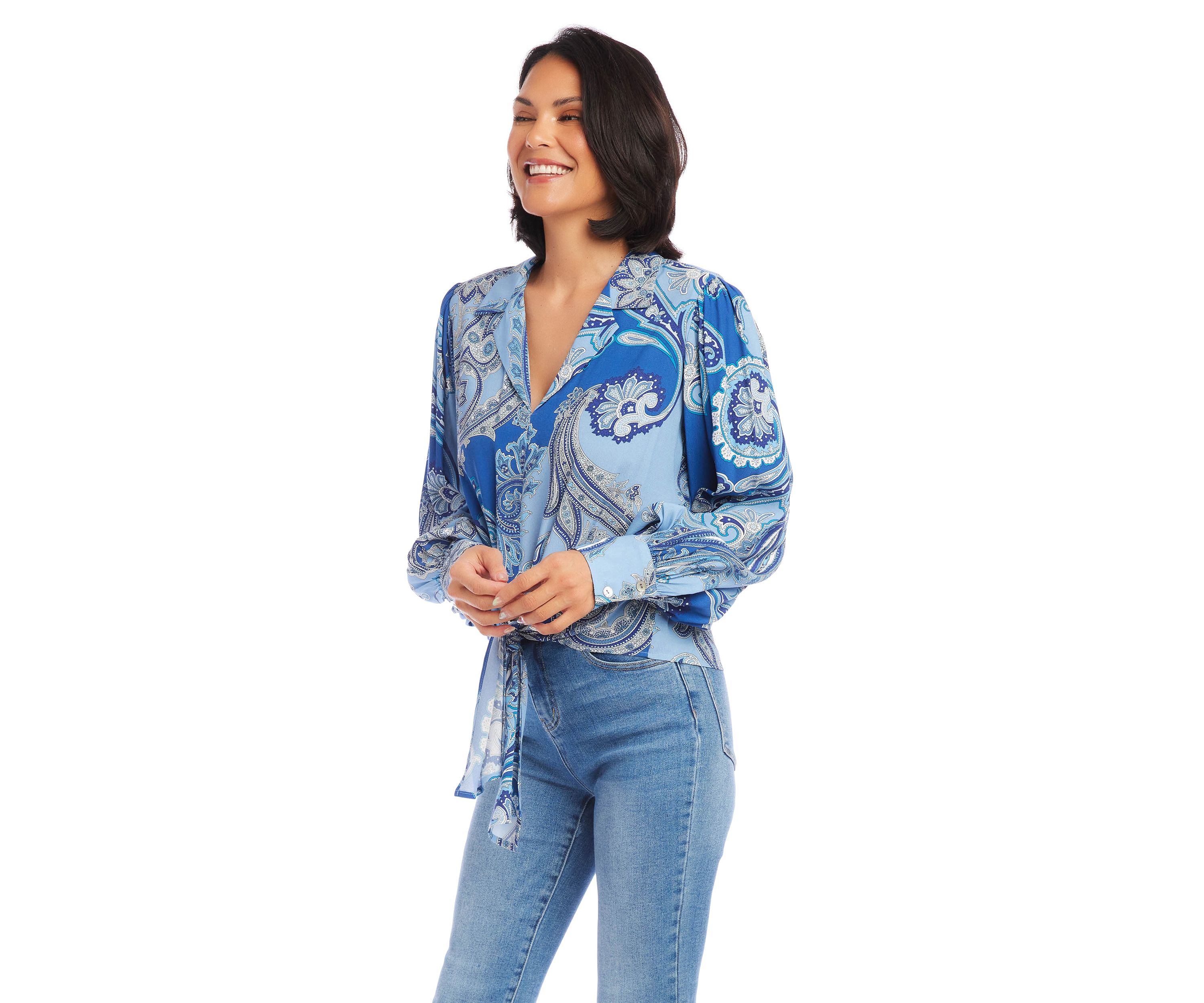 Womens Tie Front Blouse