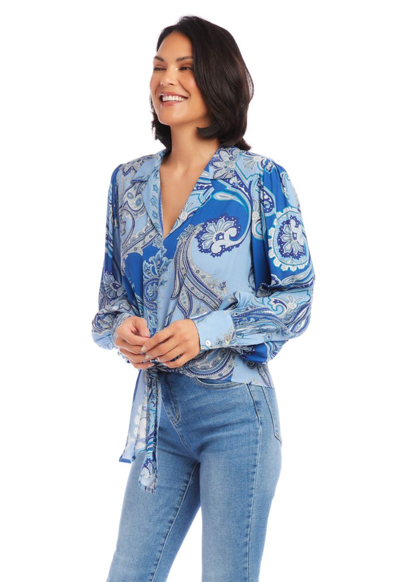 Womens Tie Front Blouse