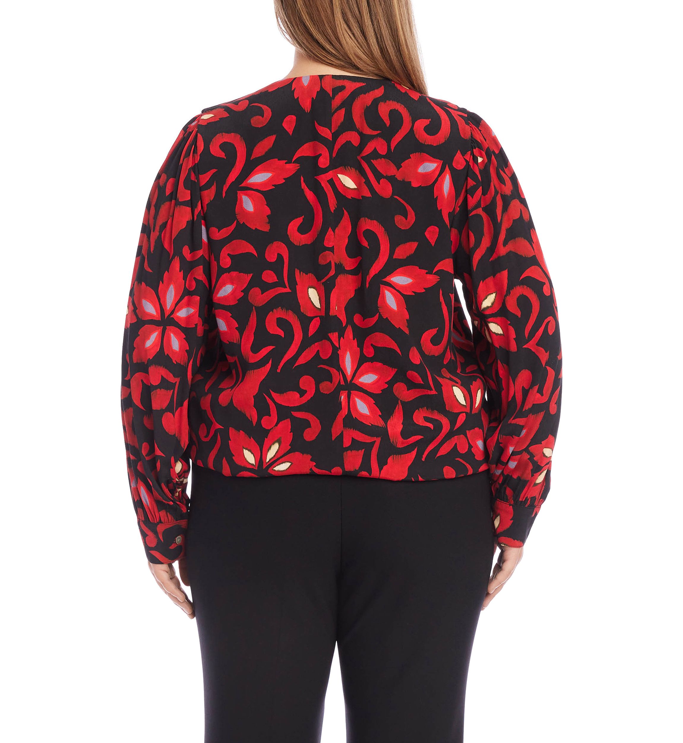 Plus Size V-Neck Blouse