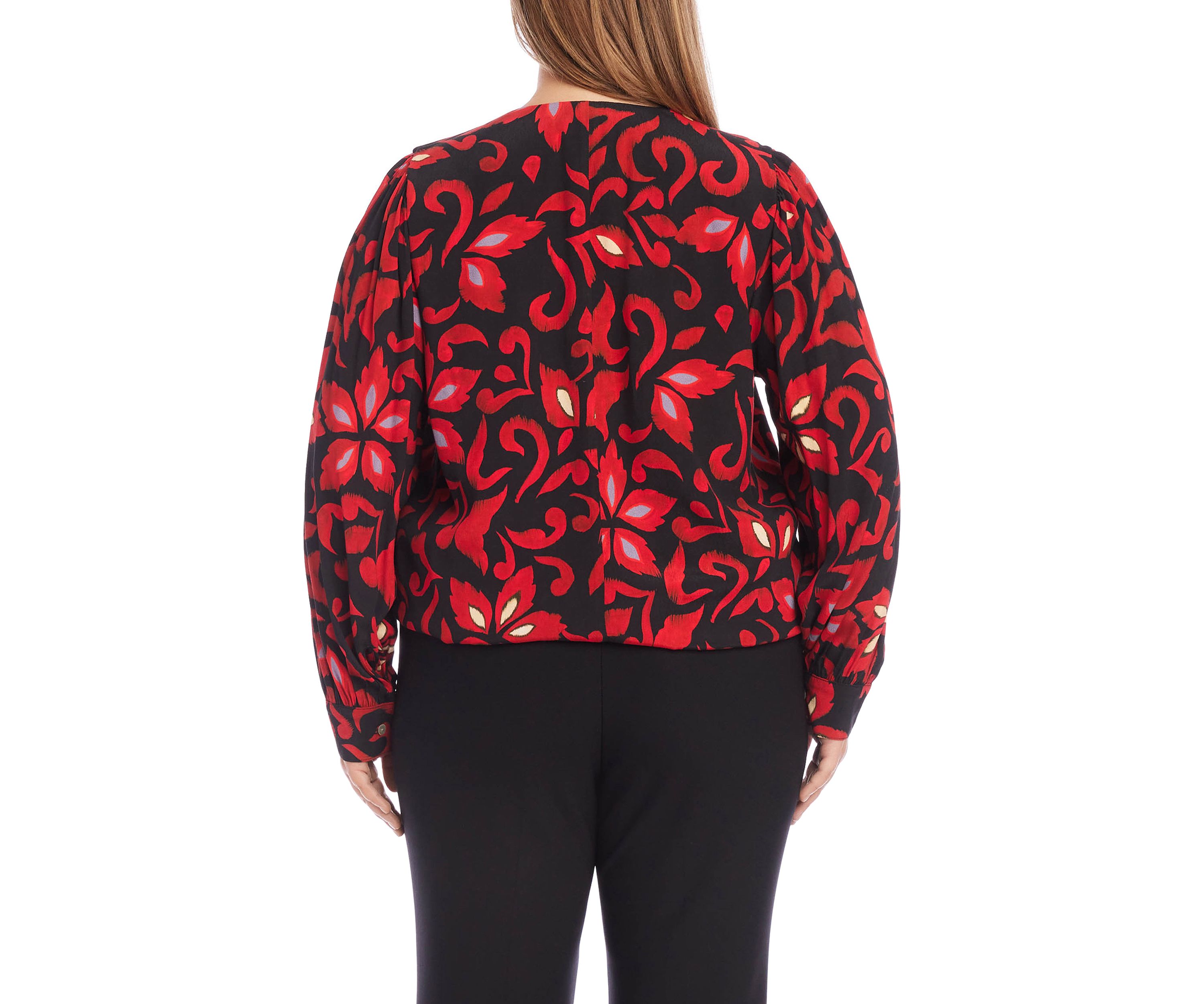 Plus Size V-Neck Blouse