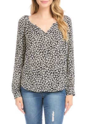 Women's Long Sleeve Peasant Top