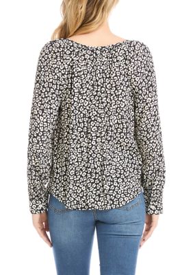 Women's Long Sleeve Peasant Top