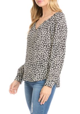 Women's Long Sleeve Peasant Top