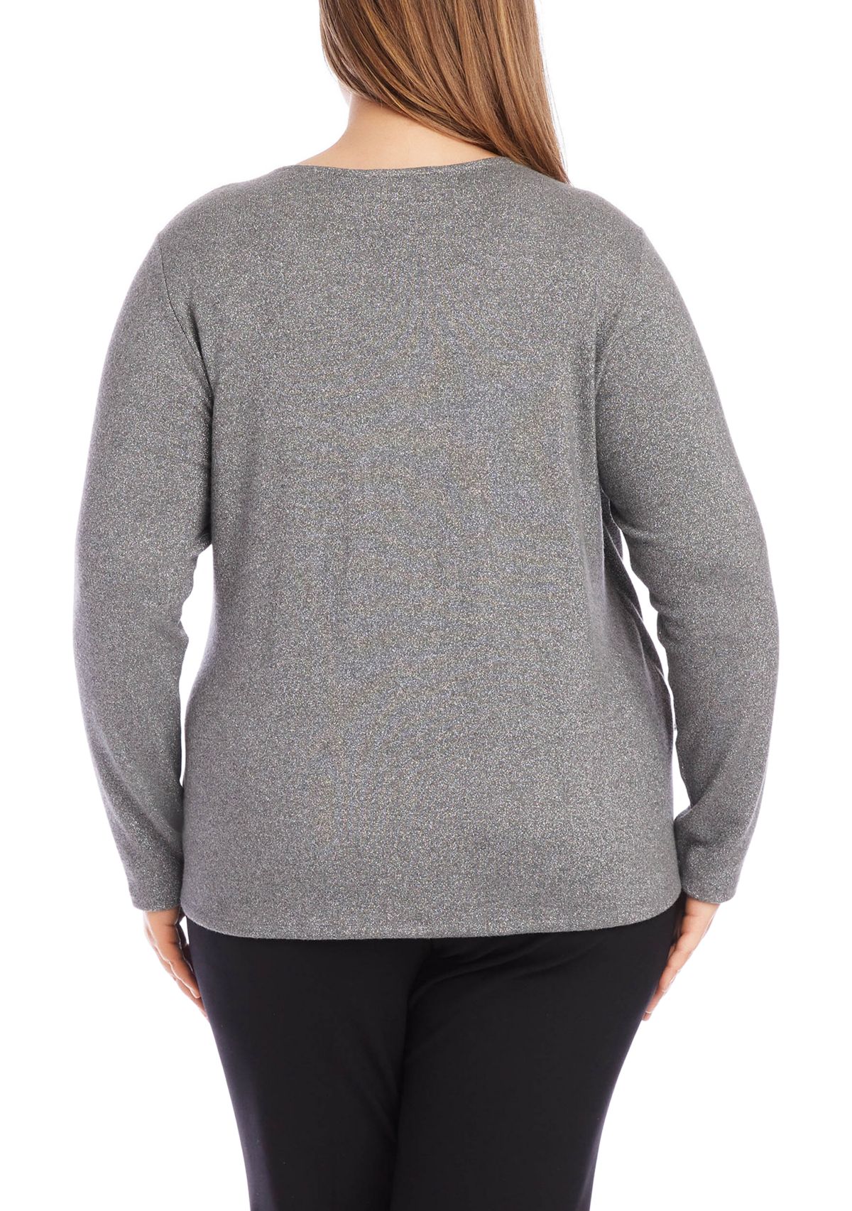 Plus Size Drape Front Top