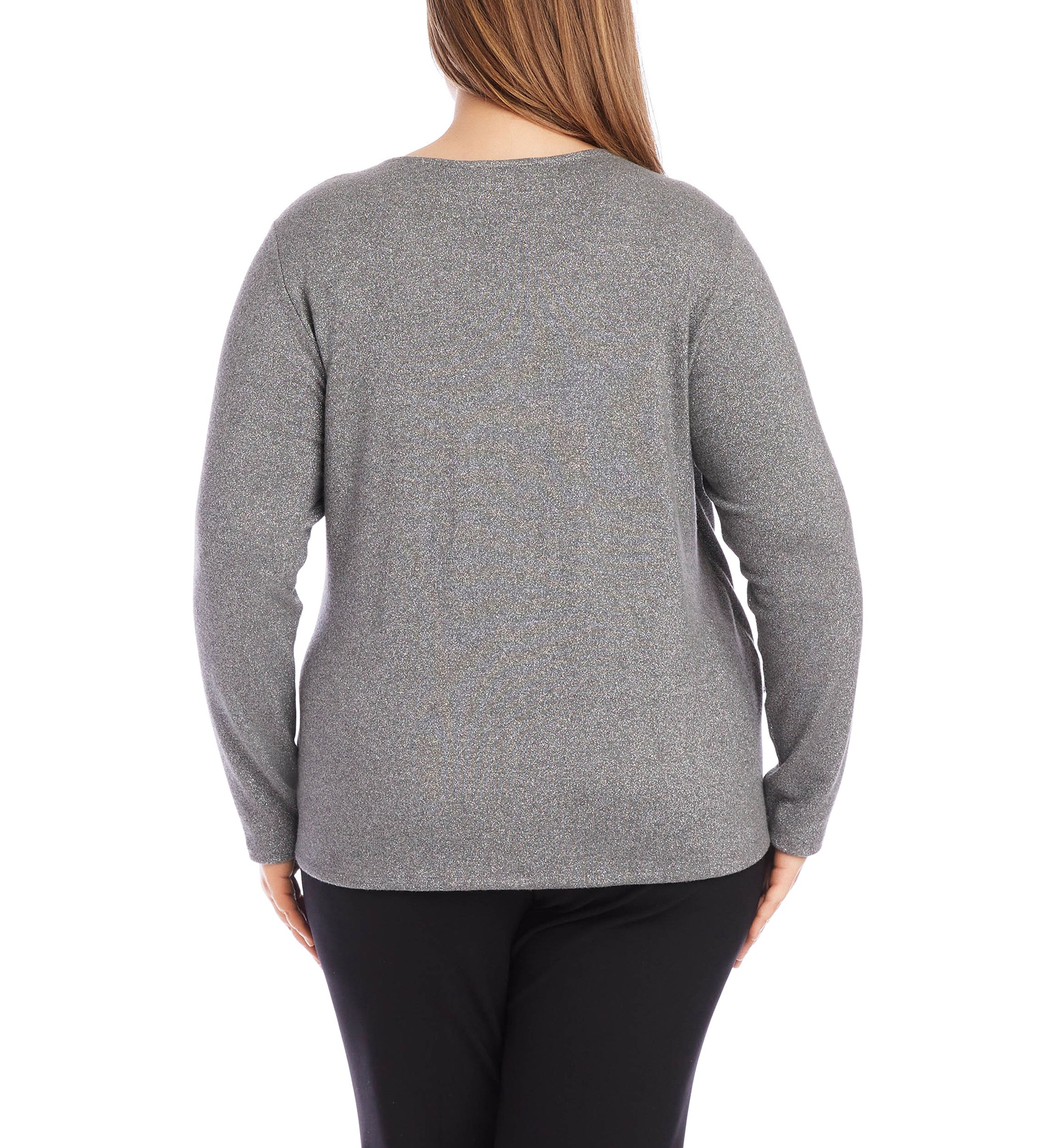 Plus Size Drape Front Top