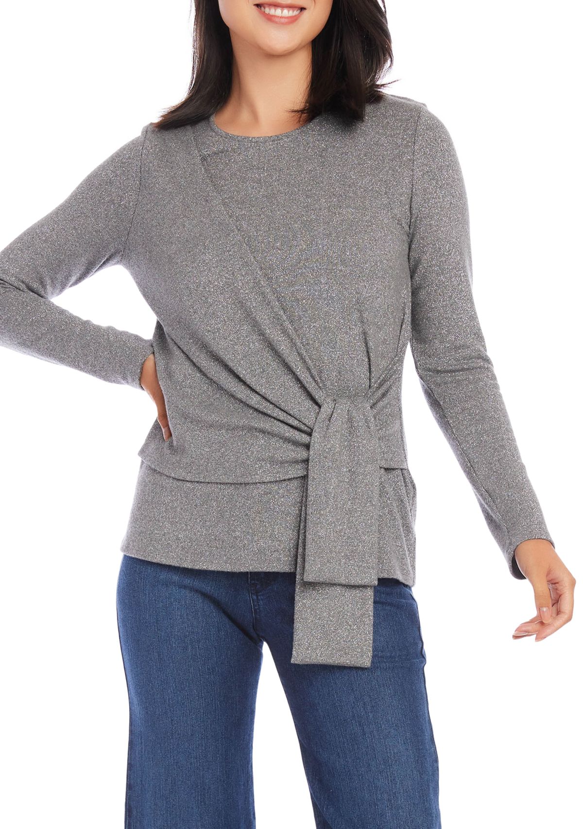 Womens Drape Front Top