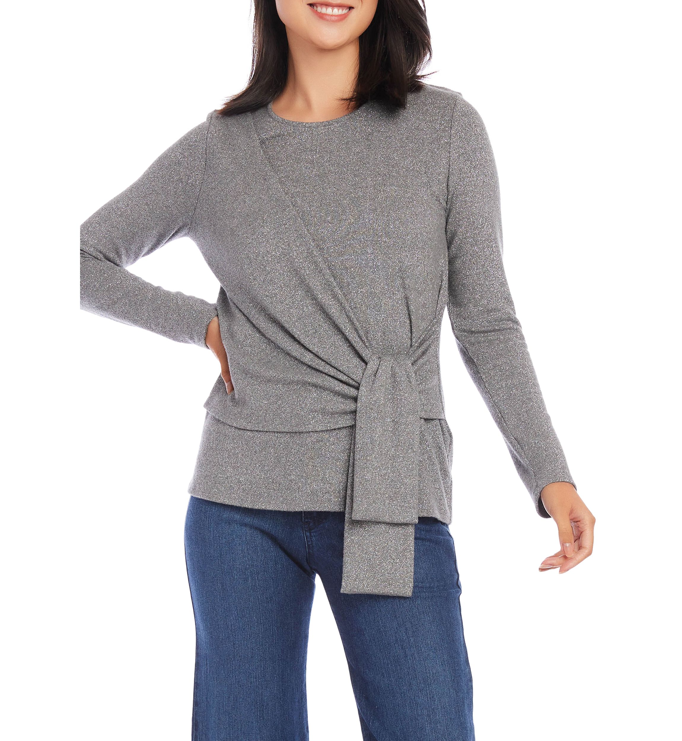 Womens Drape Front Top