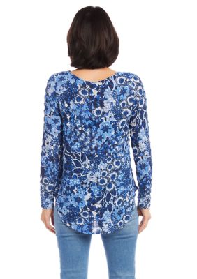 Women's Long Sleeve Shirttail Top