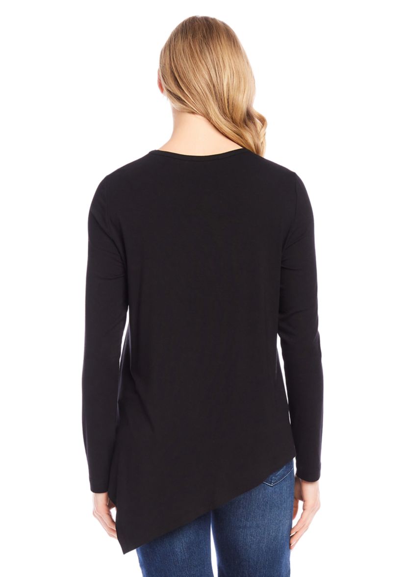 Petite Embellished Asymmetric Top