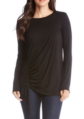 Karen Kane Long Sleeve Side Drawstring Top | belk