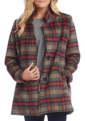 women's plaid button up jacket