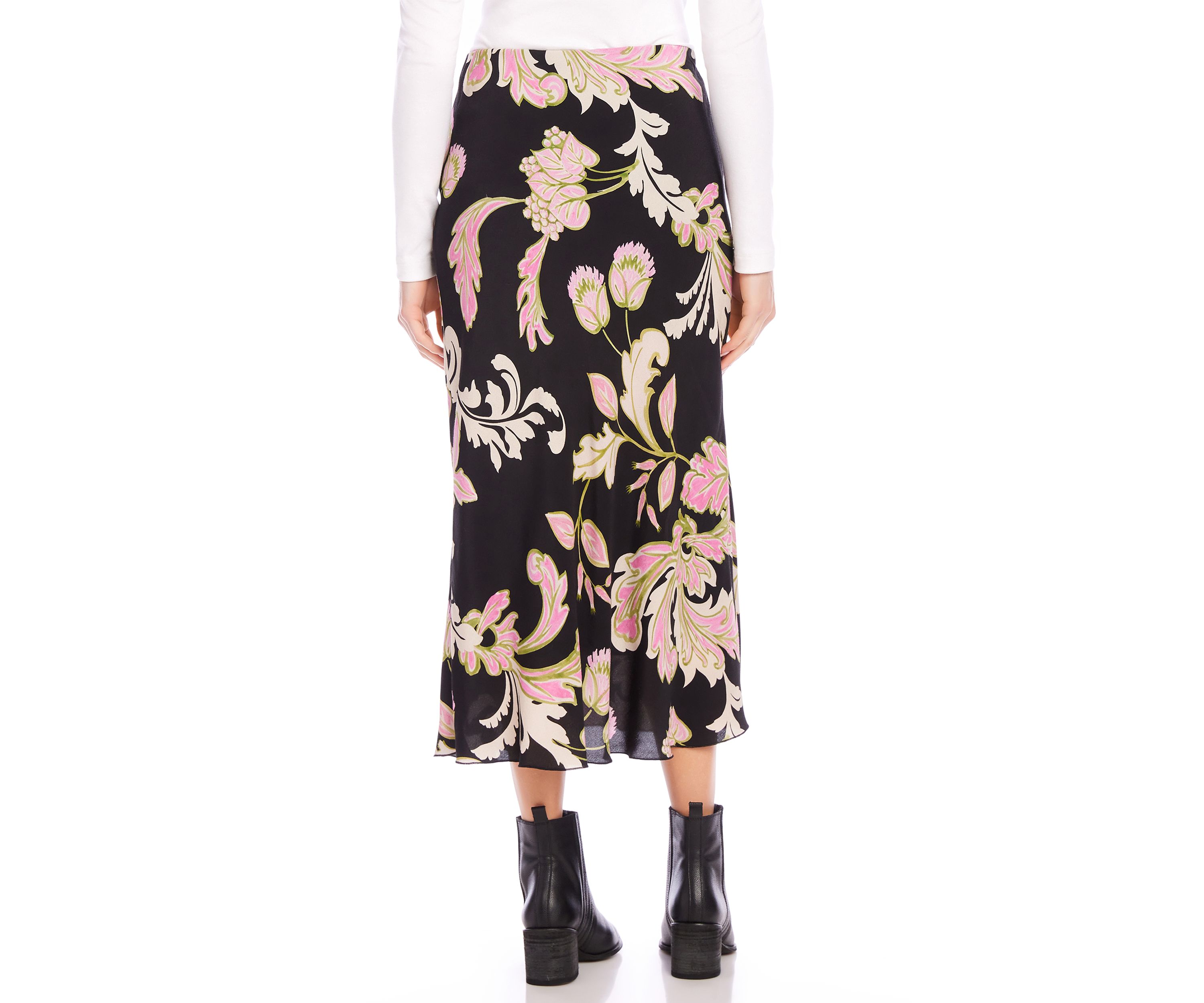 Womens Bias Cut Midi Skirt