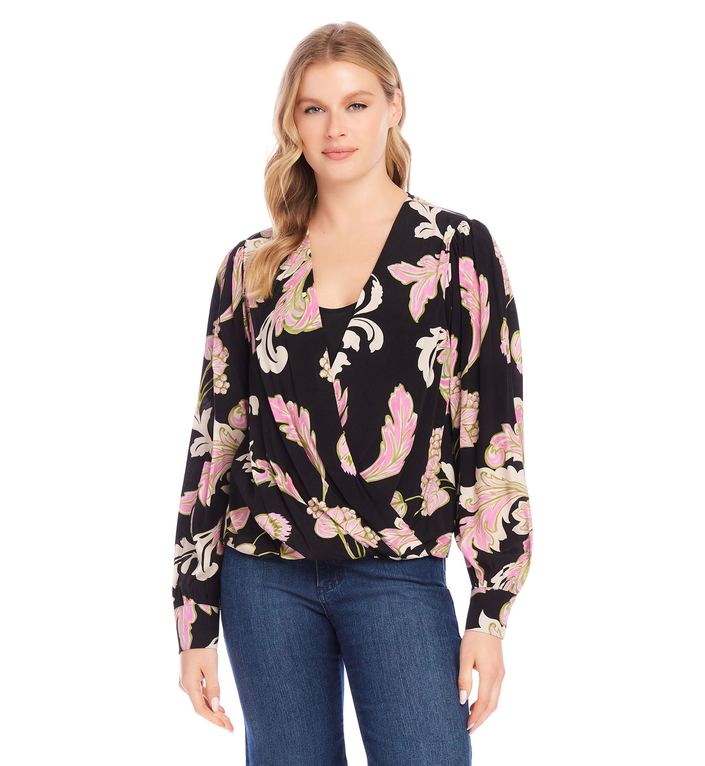 Petite Size Drape Front Top