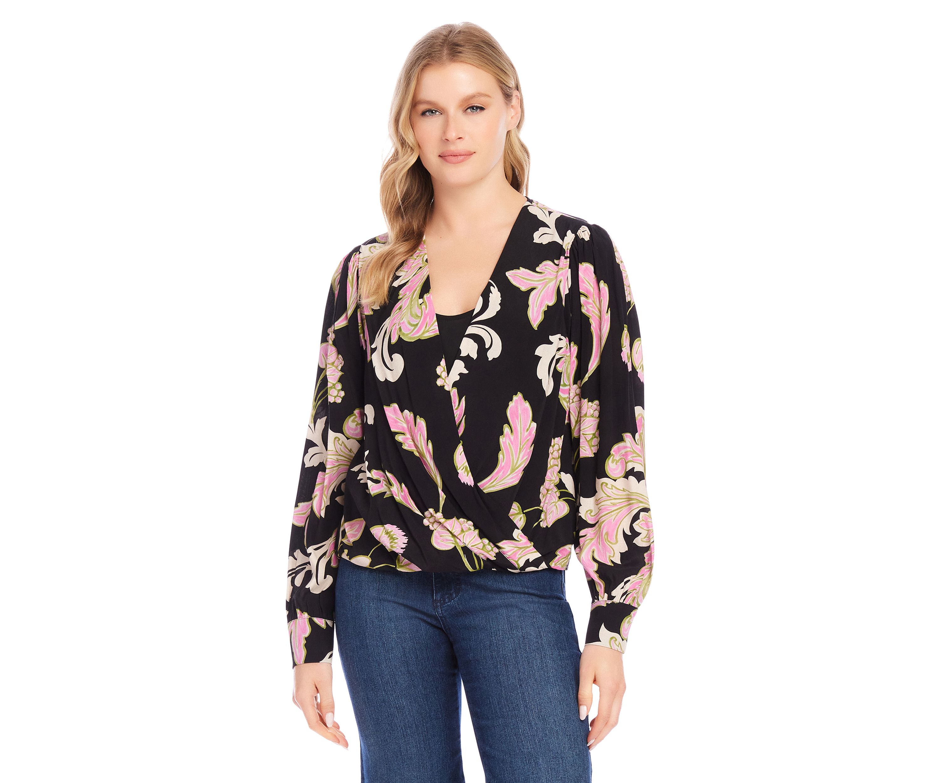Petite Size Drape Front Top