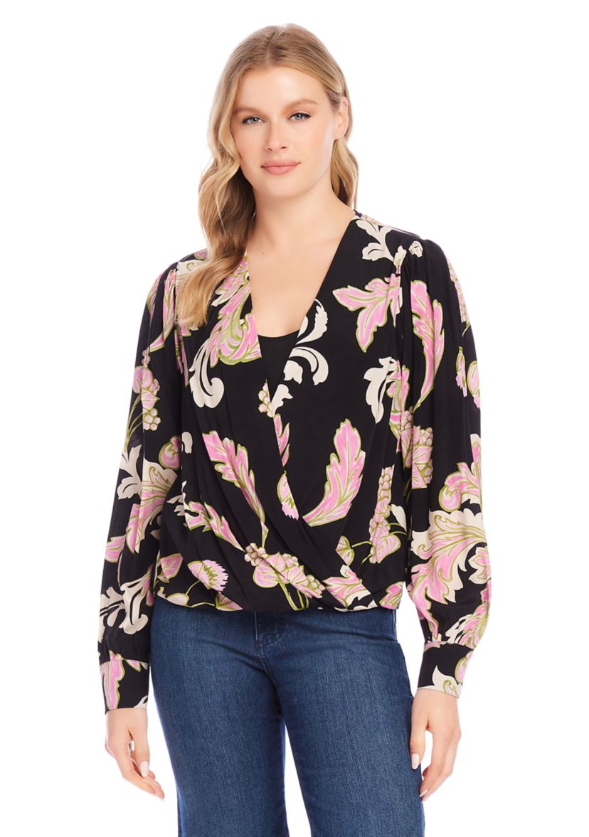 Petite Size Drape Front Top