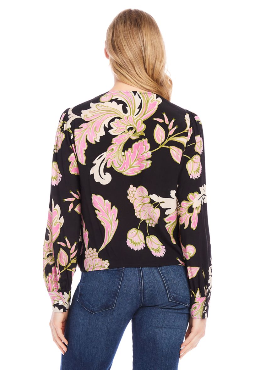 Petite Size Drape Front Top