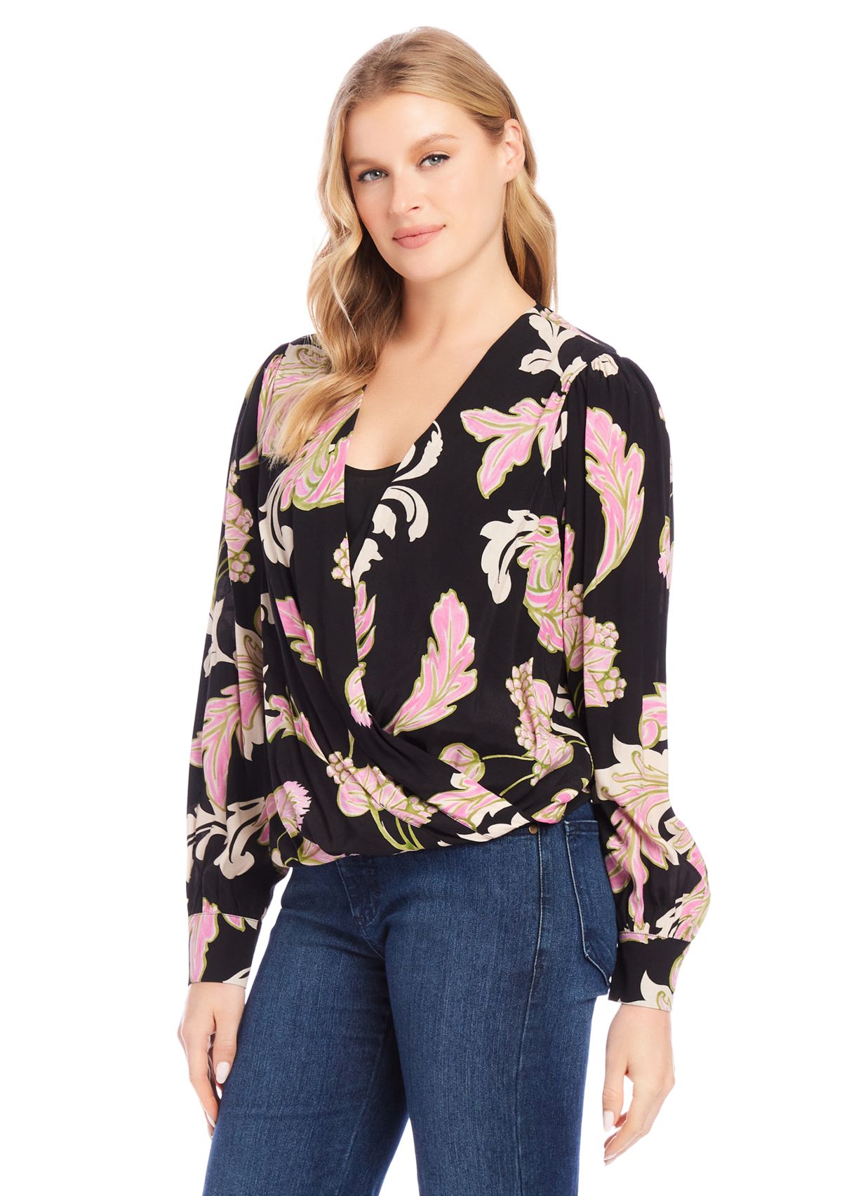 Petite Size Drape Front Top