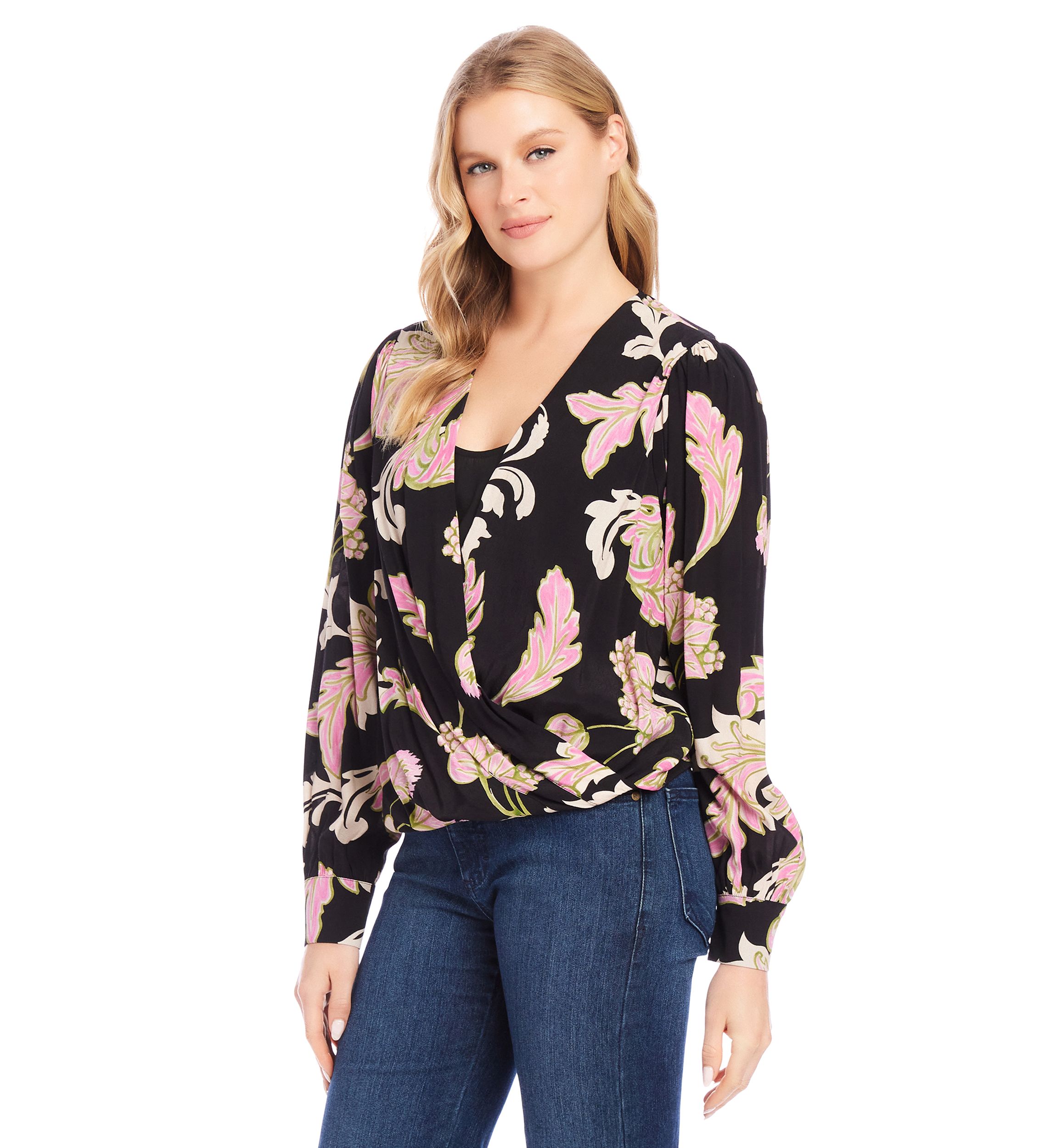 Petite Size Drape Front Top
