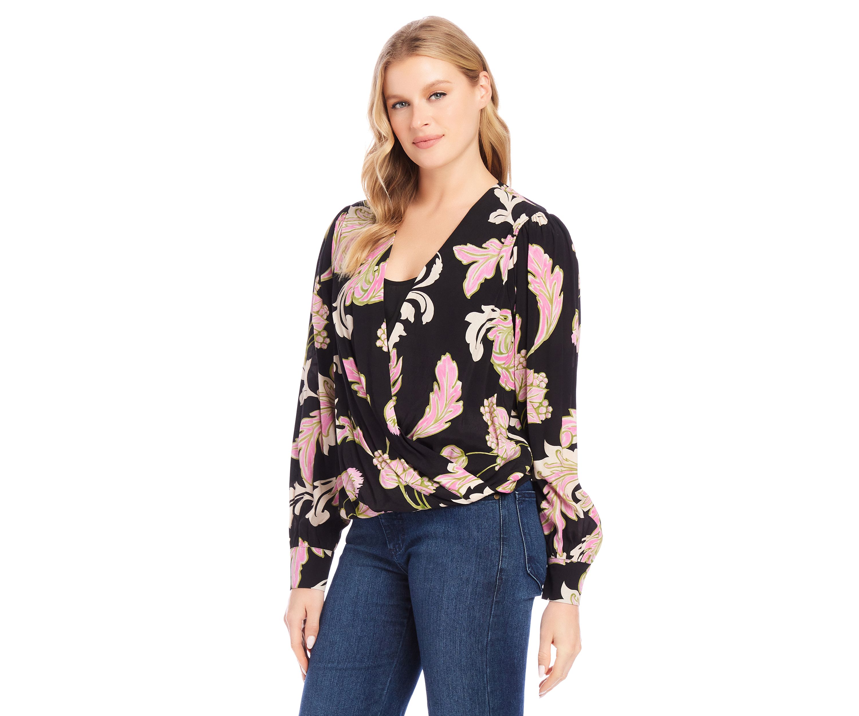 Petite Size Drape Front Top