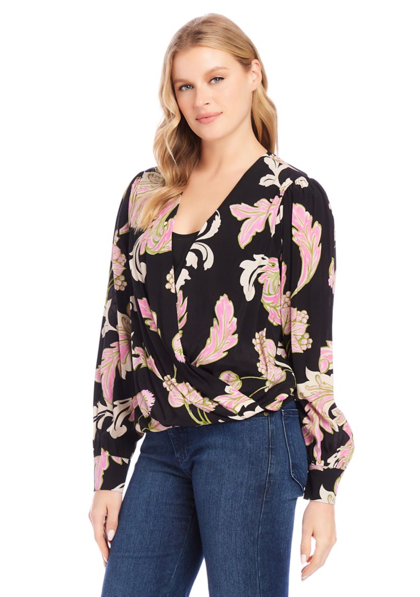 Petite Size Drape Front Top