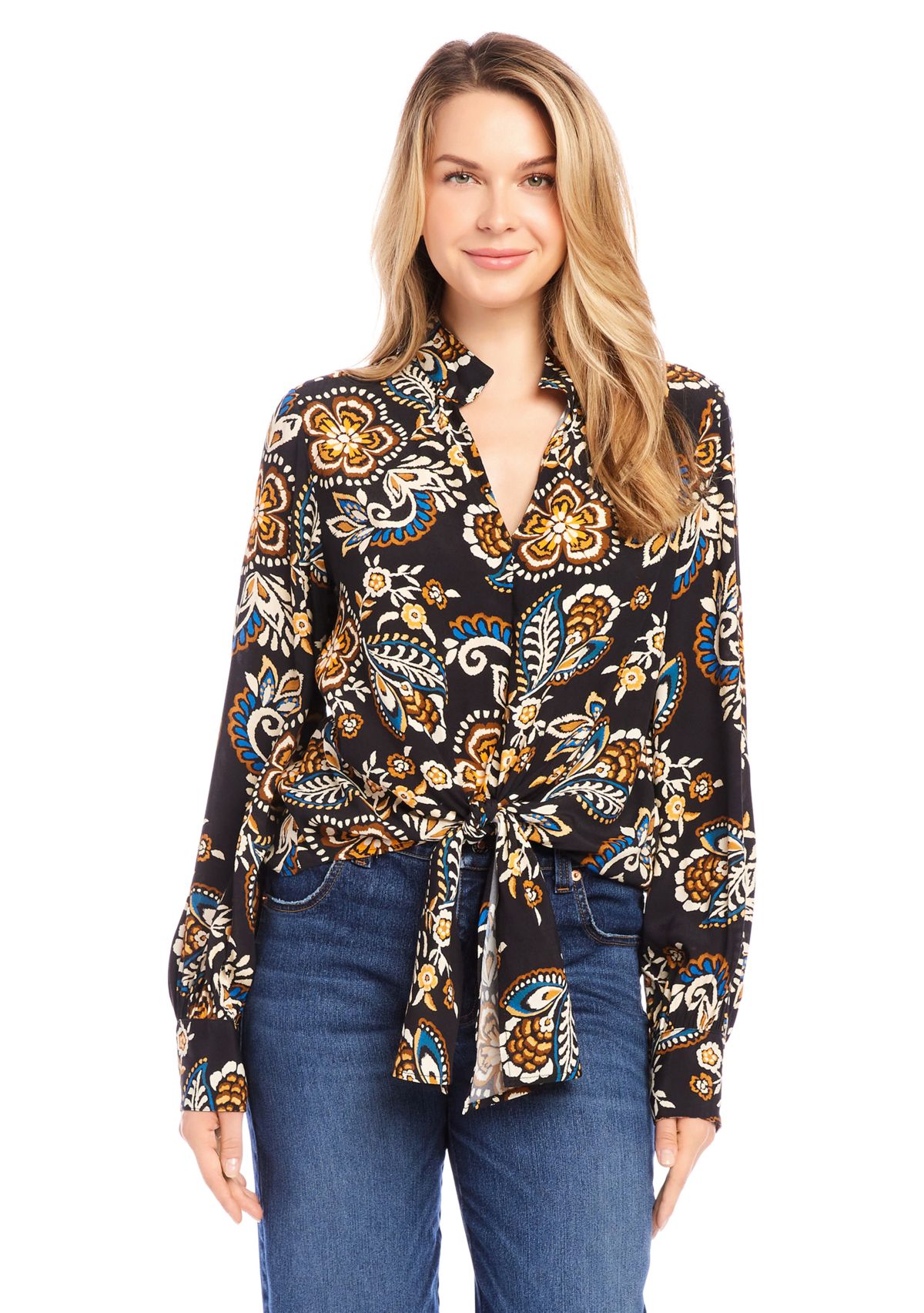 Womens Tie Front Top