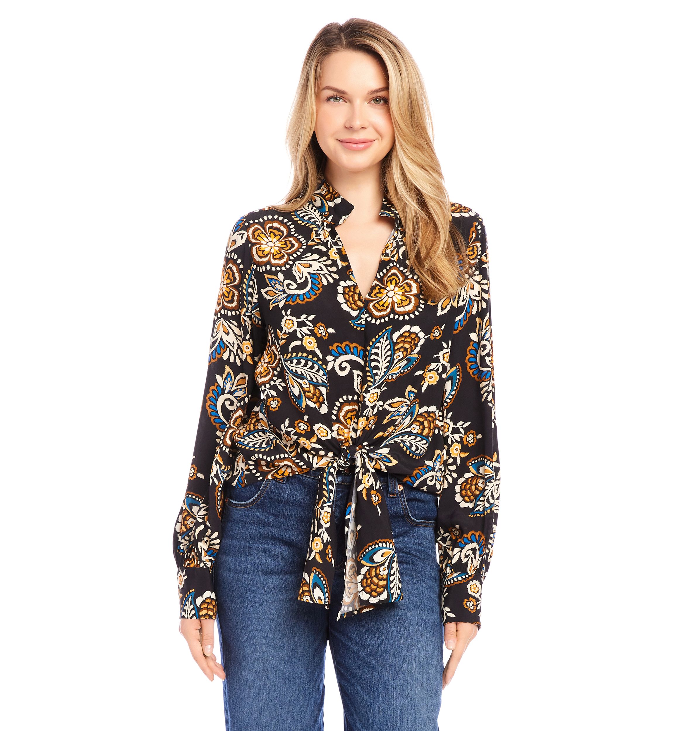 Womens Tie Front Top
