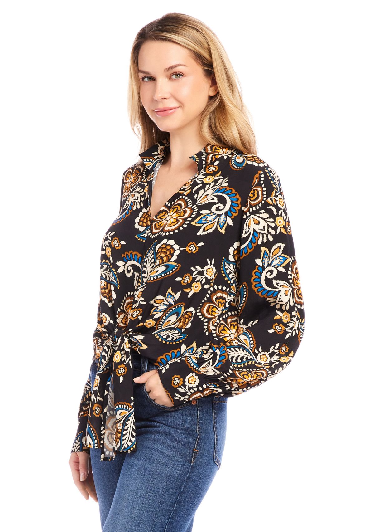 Womens Tie Front Top